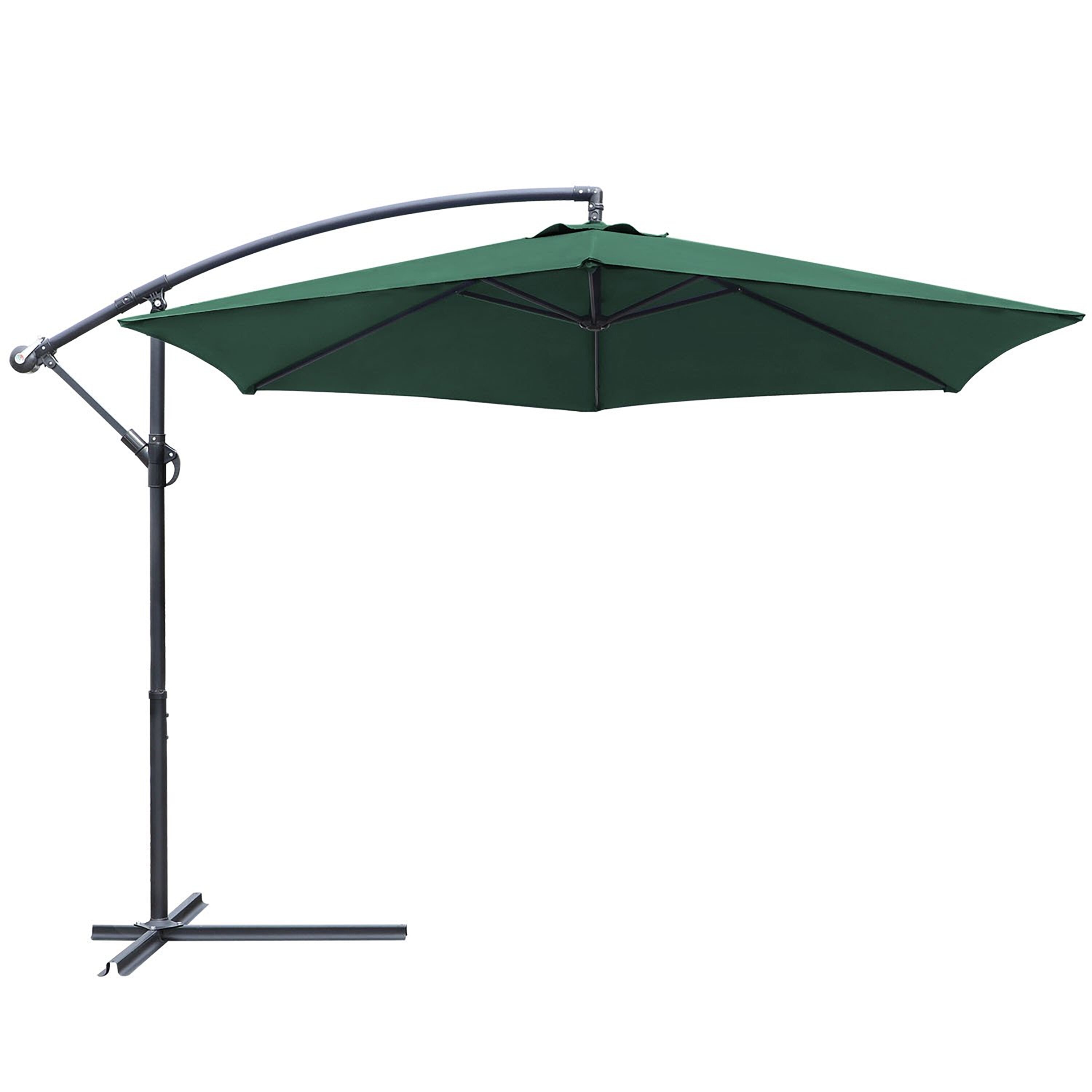 Vineego 9.5-ft Steel Garden Patio Umbrella with Base in the Patio ...