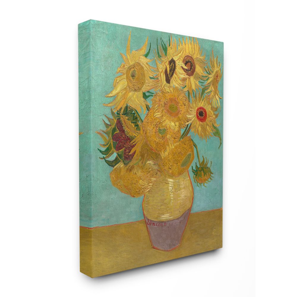 Stupell Industries Van Gogh Sunflowers Post Impressionist Painting Vincent  Van Gogh 20-in H x 16-in W Abstract Print on Canvas at