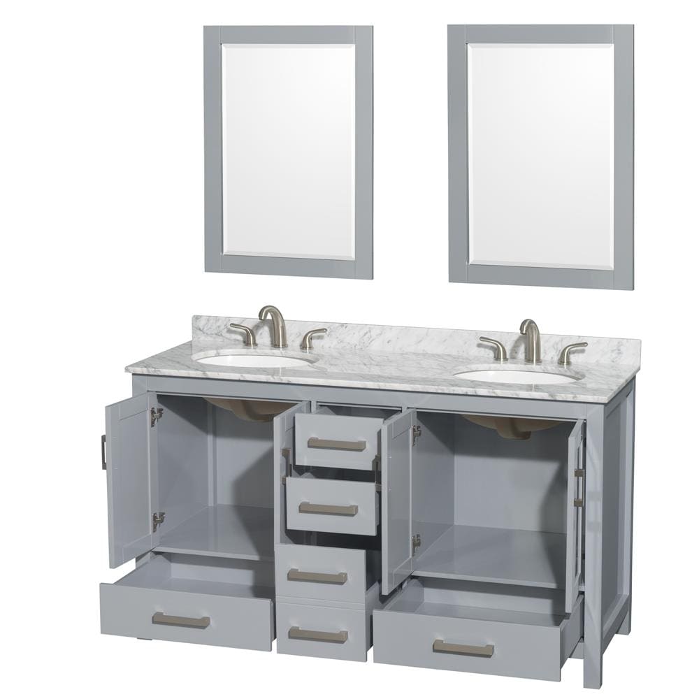Wyndham Collection WCS141460DGYCMUNOM24 Bath-Vanity-Combo - View #2