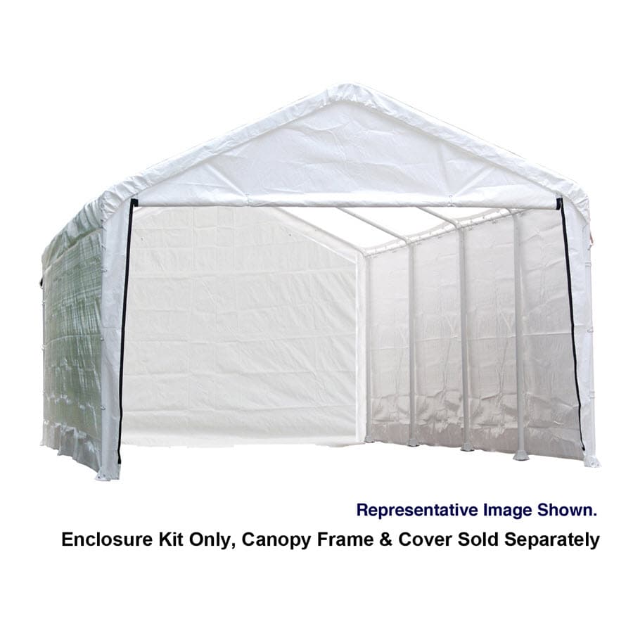 ShelterLogic 25779 White Polyethylene Storage Shed Enclosure Kit