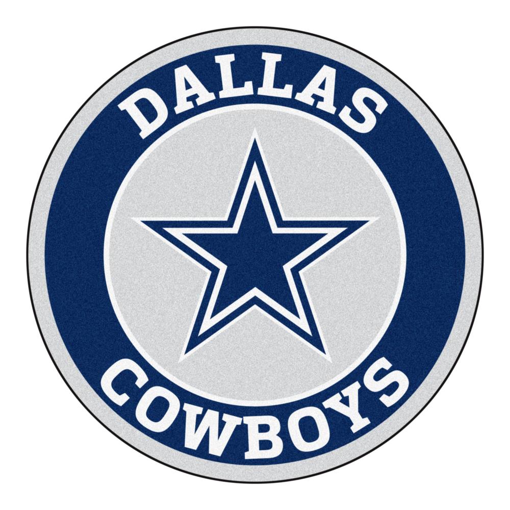 FANMATS Dallas Cowboys 2-ft x 2-ft Navy Round Indoor Decorative Sports Door  Mat in the Mats department at Lowes.com