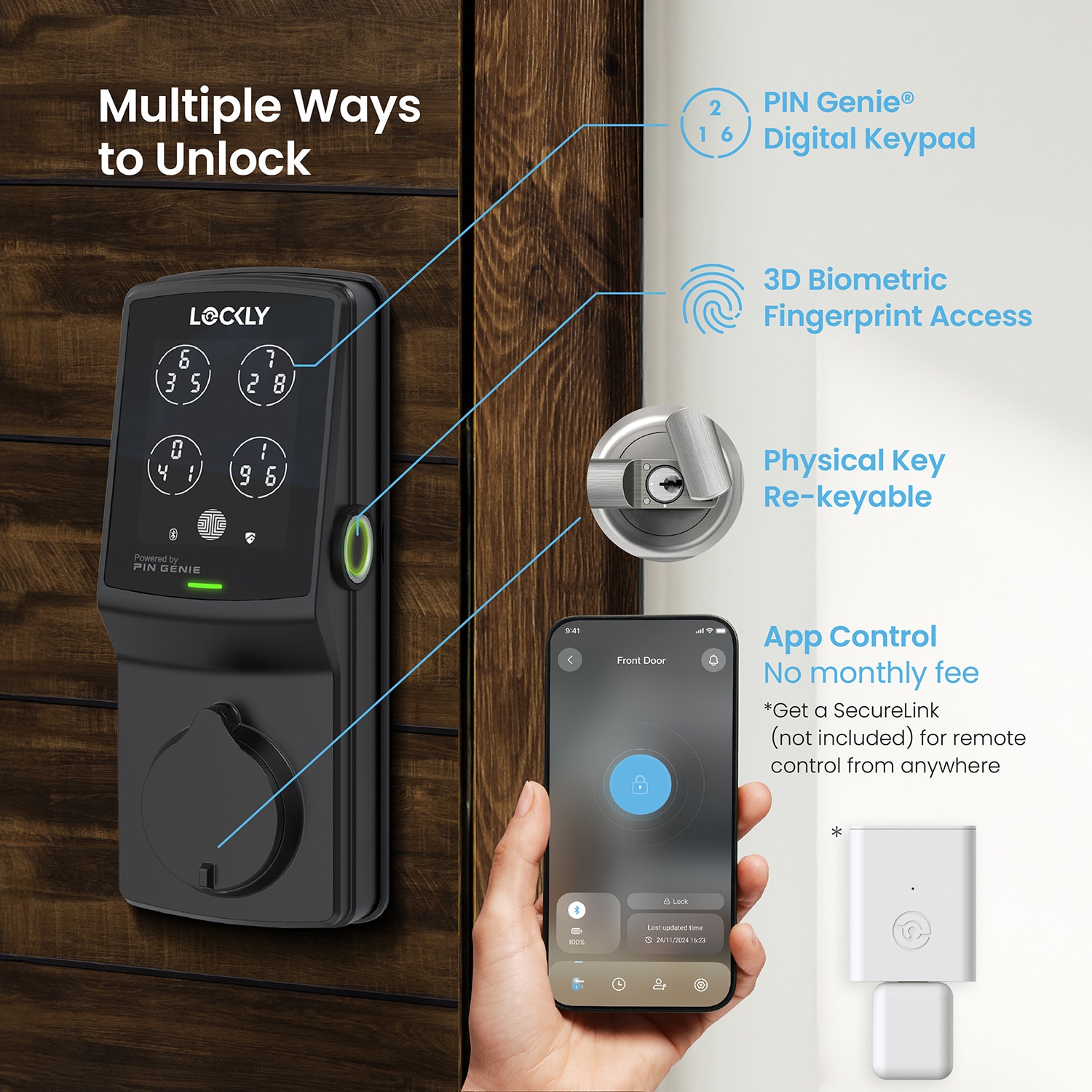 Lockly PGD 728F MB Electronic-Door-Locks - View #2