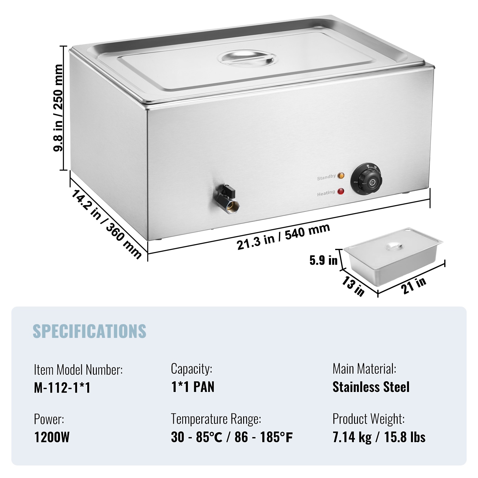 VEVOR BWTCXTC2C00000001V1 Buffet-Servers - View #8