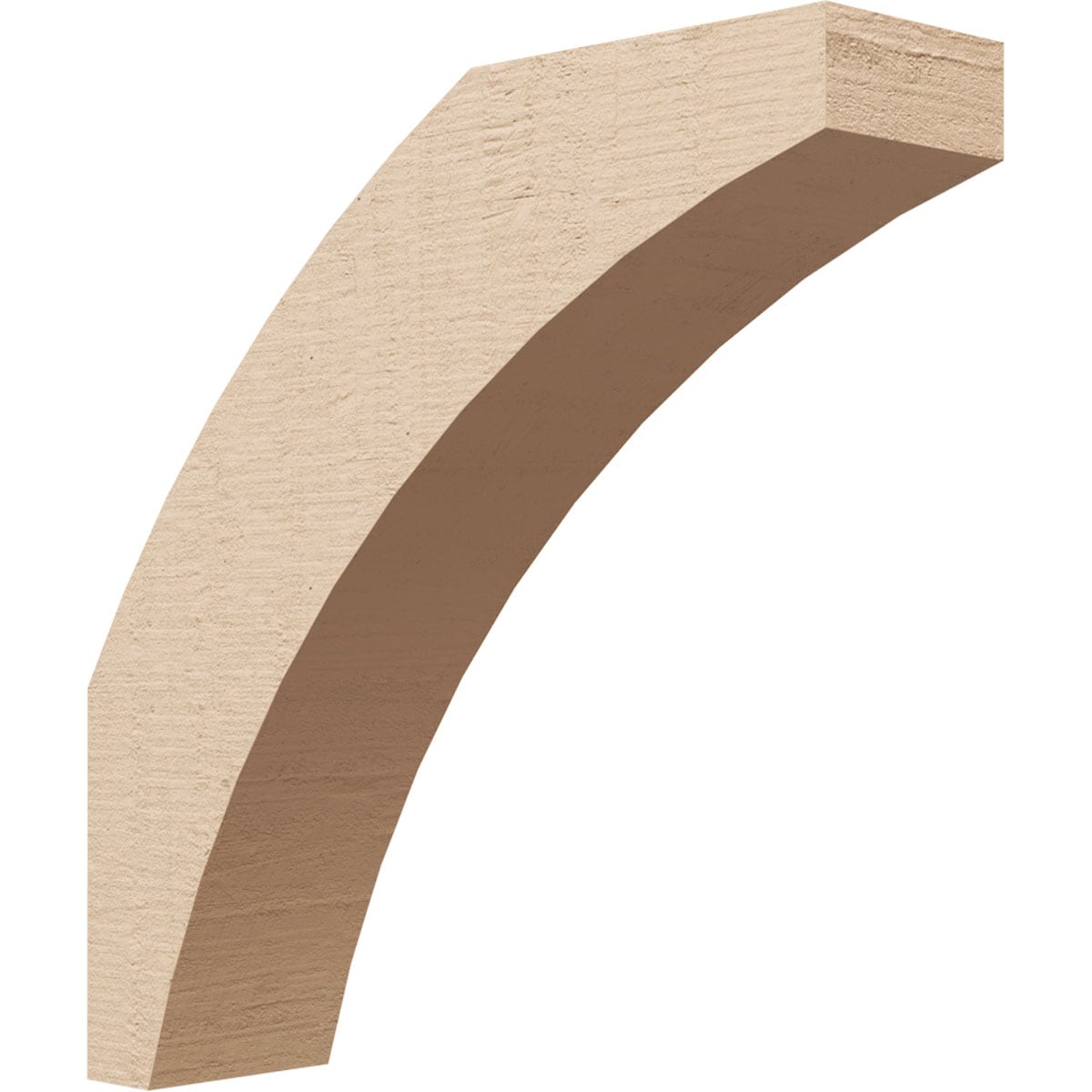 Ekena Millwork BRCUR03X12X12THRRCPR 3-in x 12-in x 12-in Primed Urethane Thorton Woodgrain TimberThane Knee Brace