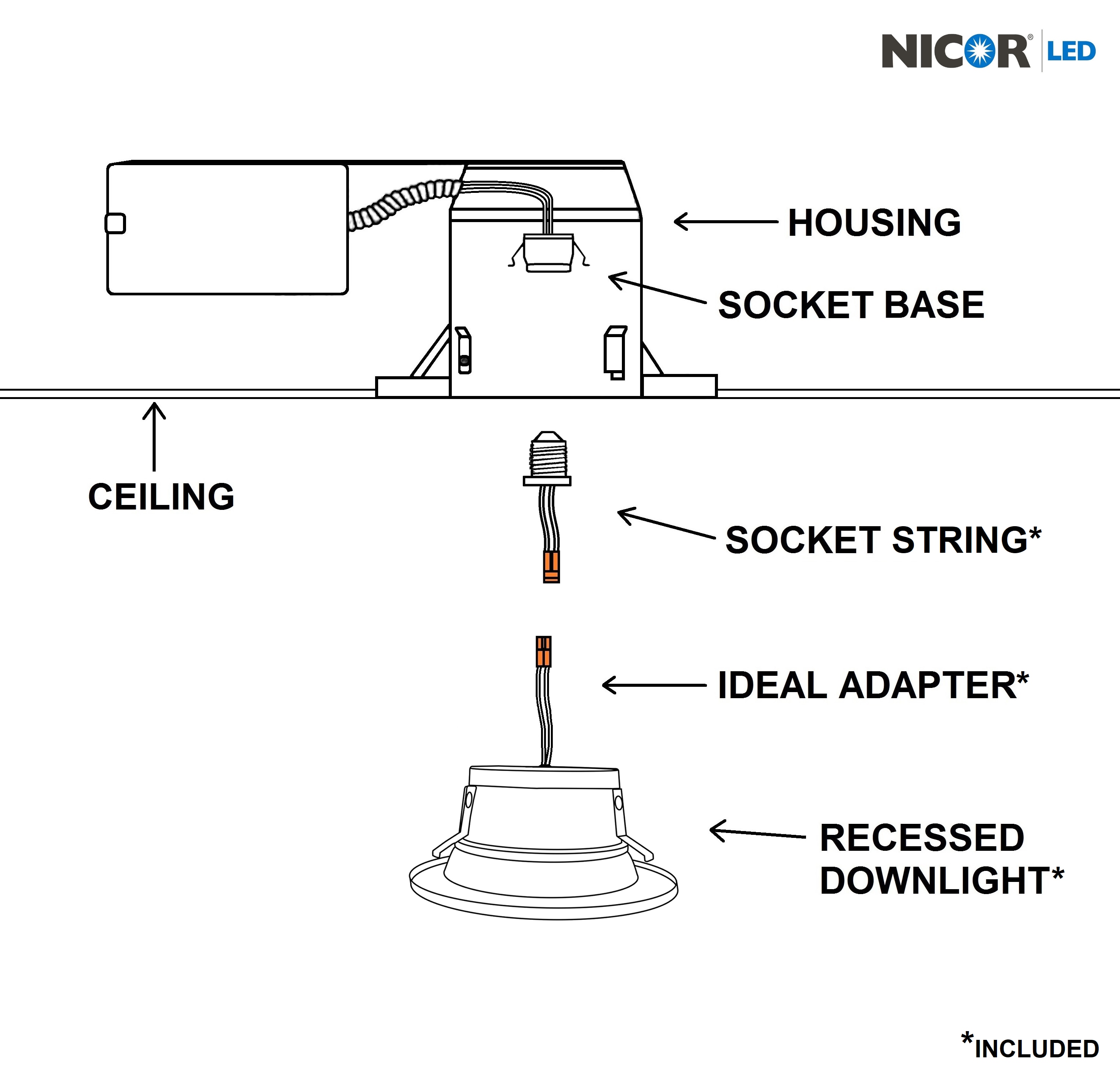 Nicor Lighting DLR45061205KBK Led-Retrofit-Downlight - View #13