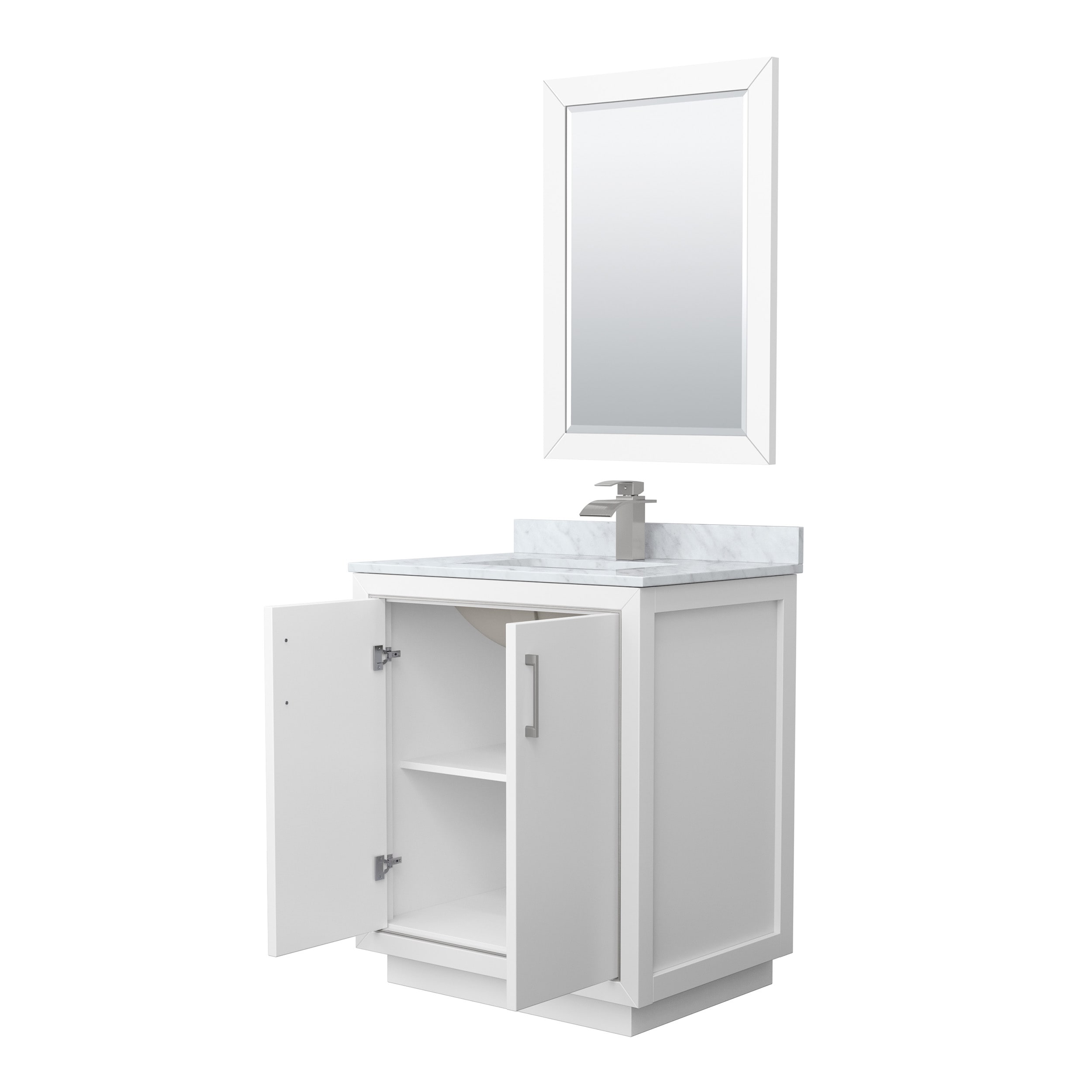 Wyndham Collection WCF111130SWHCMUNSM24 Bath-Vanity-Combo - View #2
