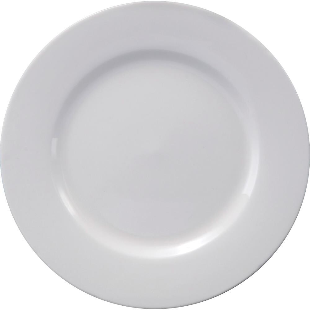 GroceriesRus High Quality Extra Strong Disposable Plastic Plates Microwave Safe White 9in 100’s