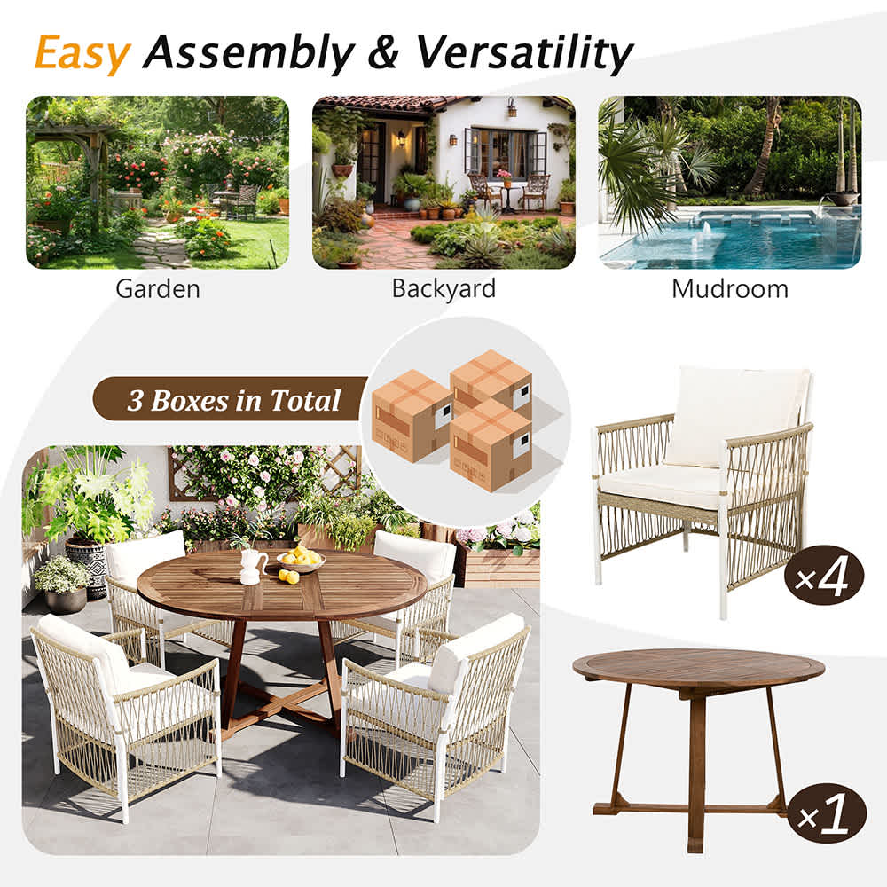 JUJABU OUTTAB-2 Patio-Dining-Sets - View #6