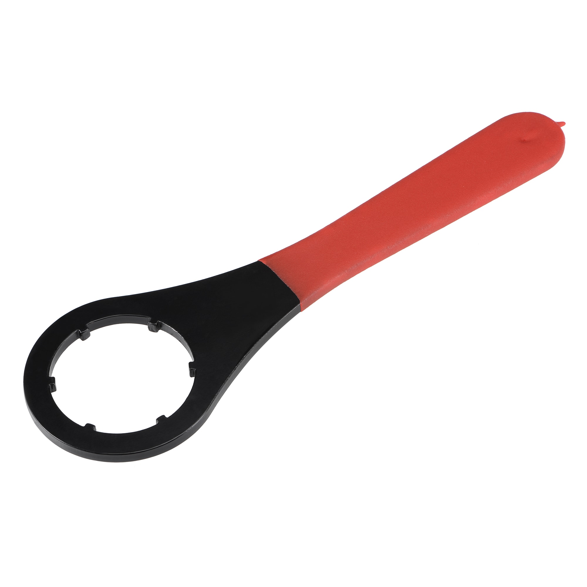 Unique Bargains O-Type Collet Chuck Wrench Spanner for ER40 Lathe Clamping Nut with Red Non-slip Handle