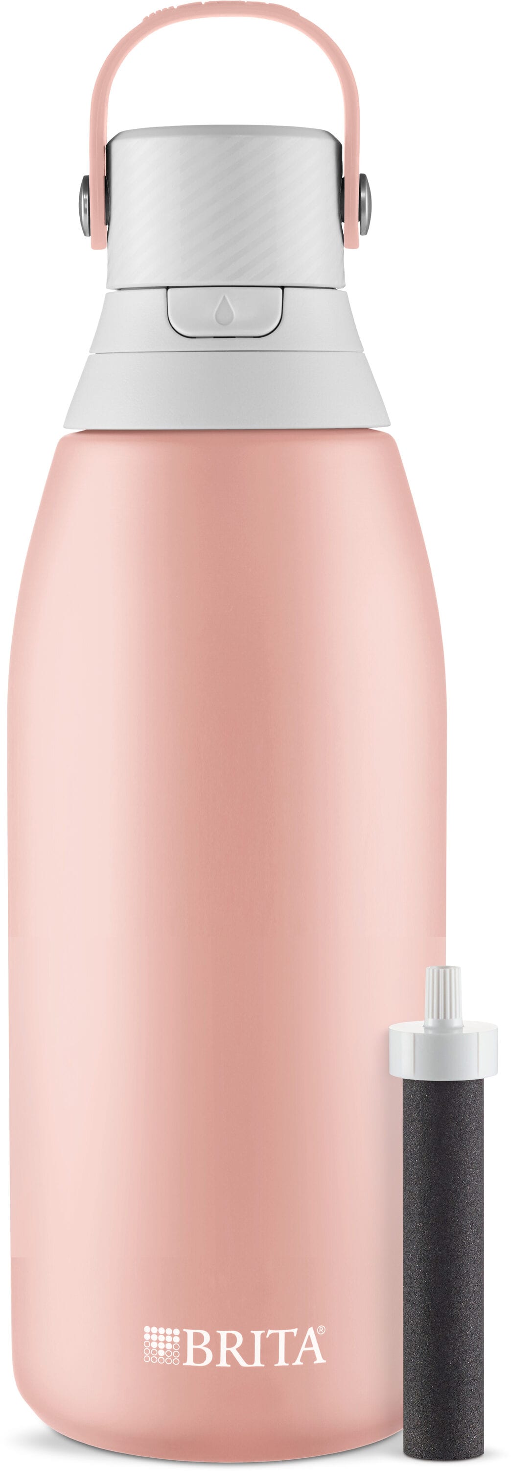Brita 6025836529 Bottle With Water Filter 32 -fl oz Stainless steel Insulated Water bottle - Rose