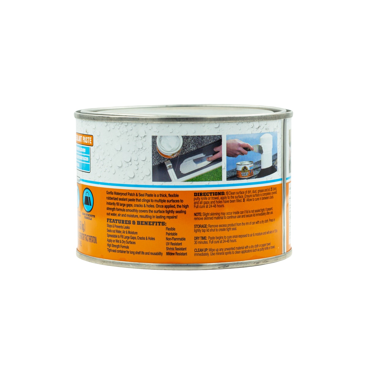 Gorilla 15-fl oz White Paste Waterproof Rubberized Coating in the  Rubberized Coatings department at