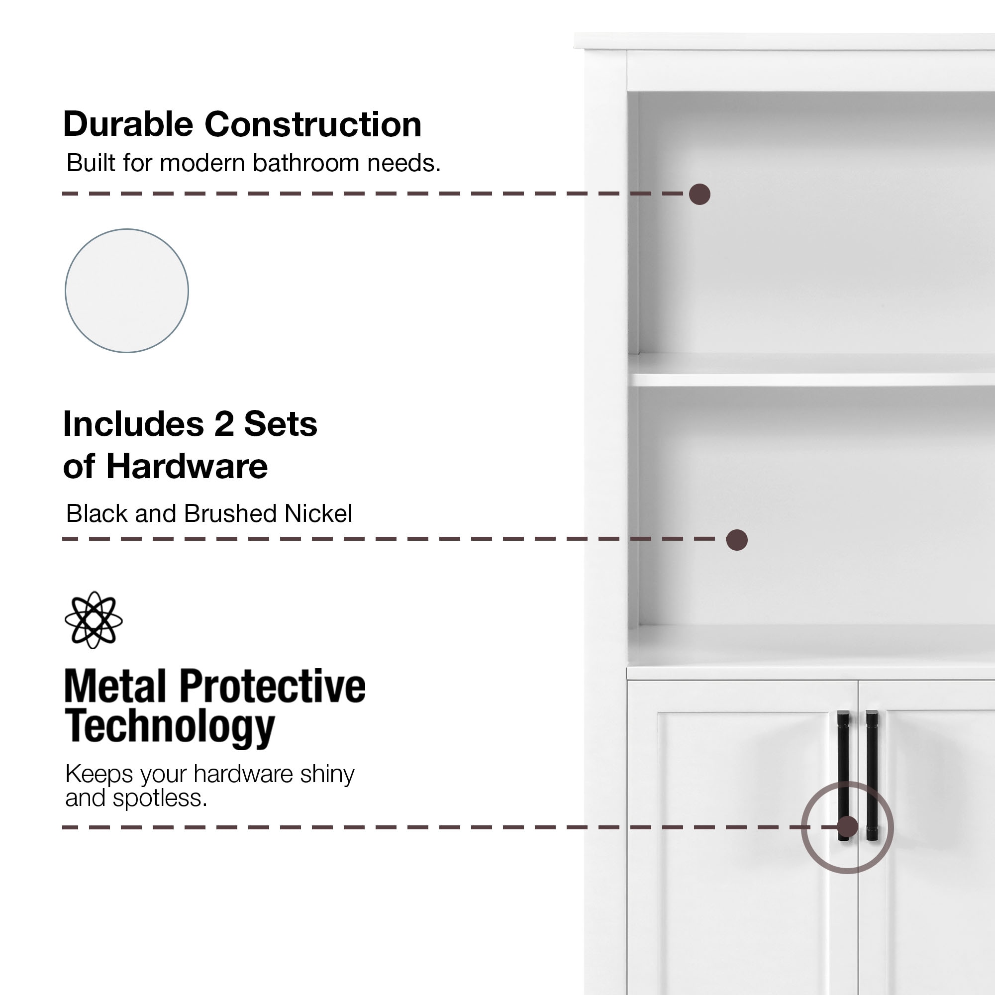 allen + roth LENOIR SU-W Linen-Cabinets - View #5