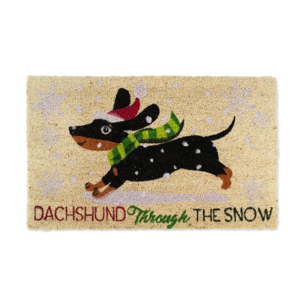 DII 2-ft x 3-ft Dachshund Through The Snow Rectangular Indoor or
