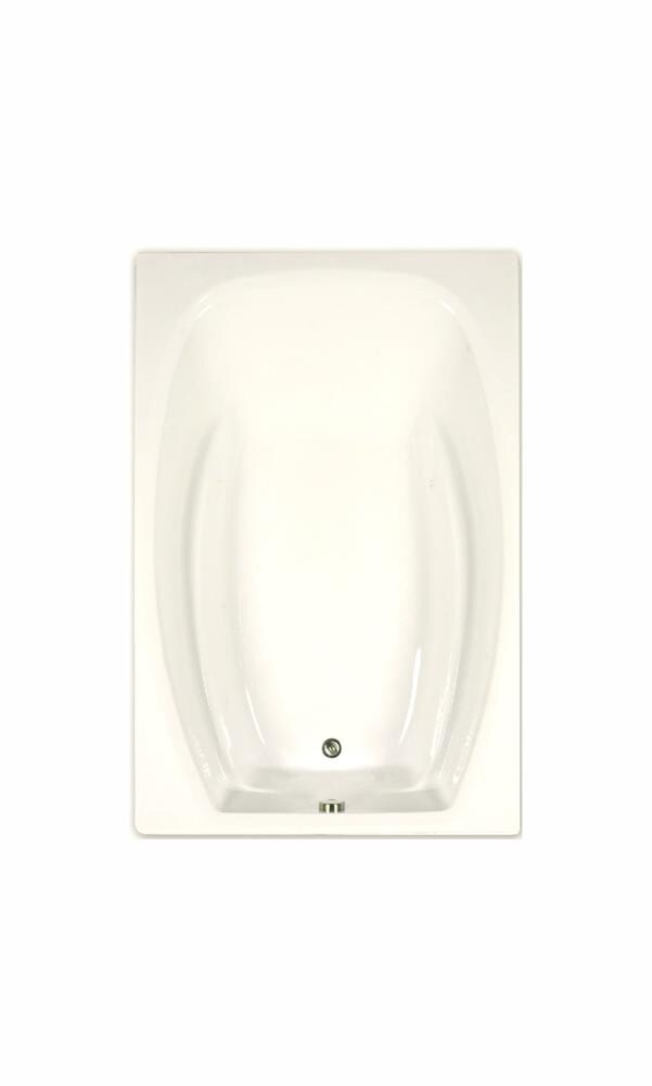 WaterTECH S7248 BISCUIT Designer 48-in x 72-in Biscuit Acrylic Drop-In Soaking Bathtub (Reversible Drain)