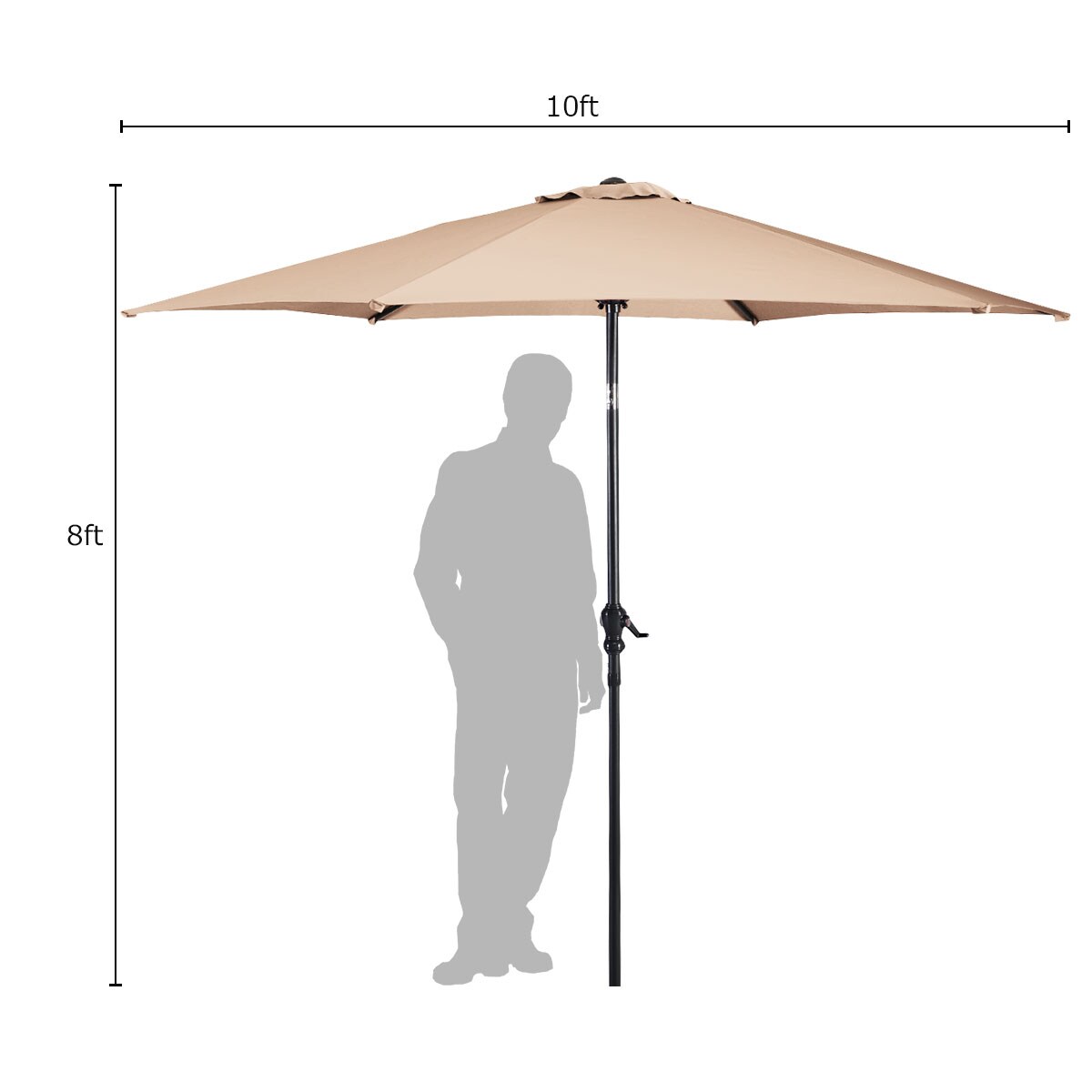 Costway OP2807BE Umbrellas-2 - View #2