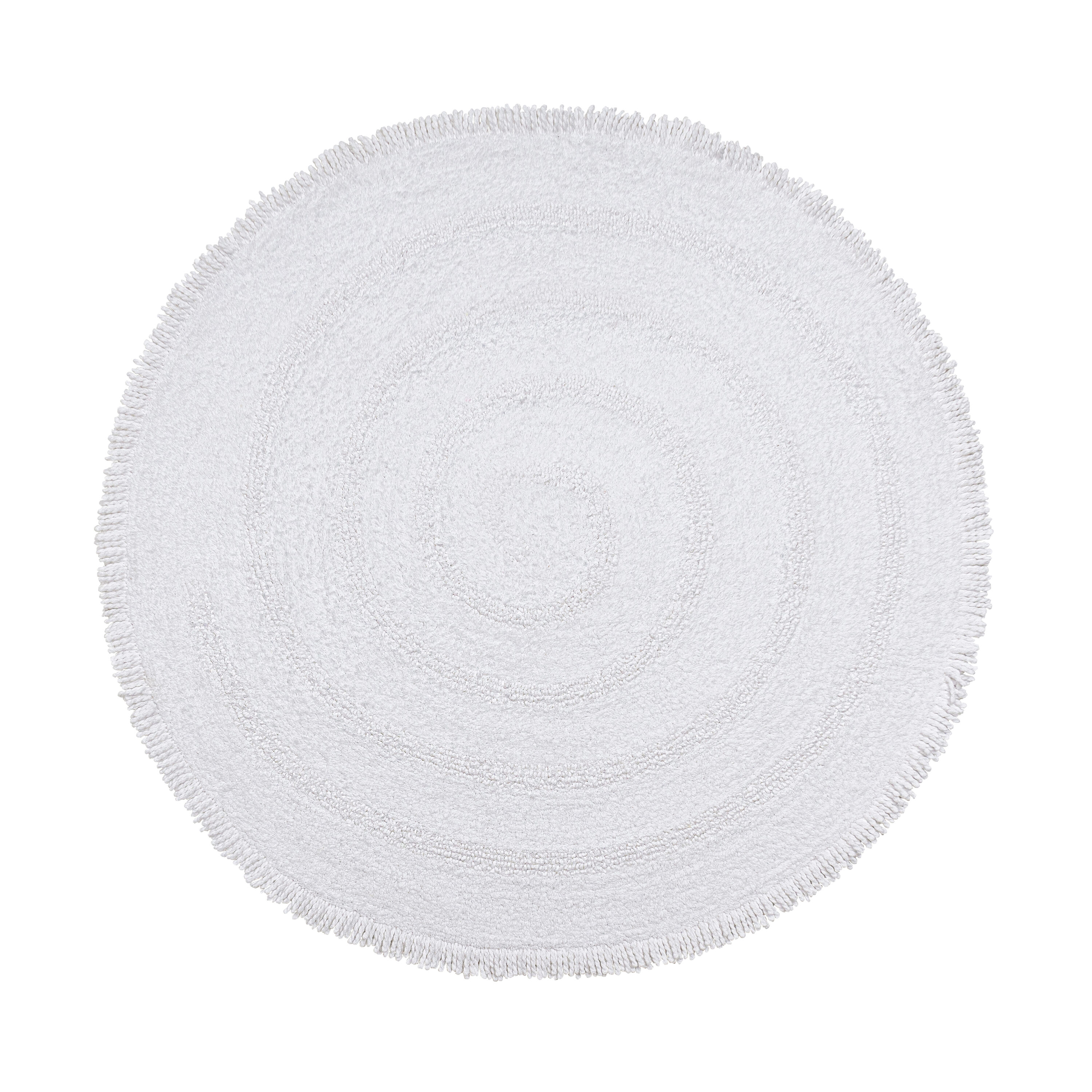 MH LONDON MH-BR-1101 Windsor 30-Inches x 30-Inches White Cotton Bath rug