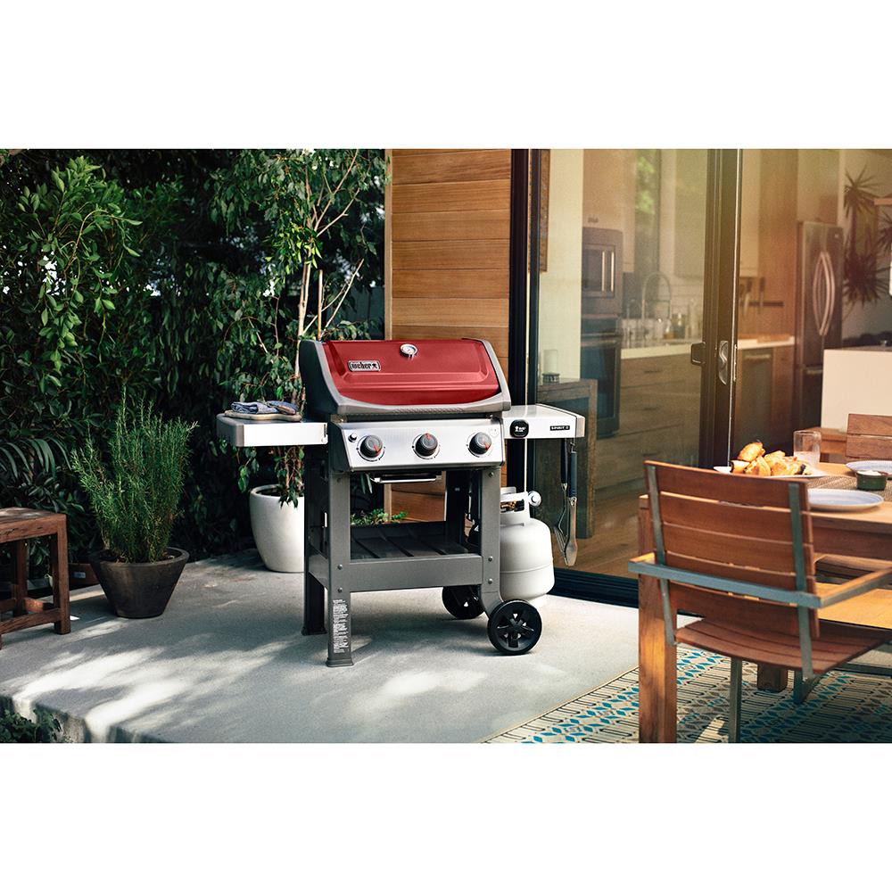 Weber Spirit II Red 3-Burner Liquid Propane Gas Grill at Lowes.com