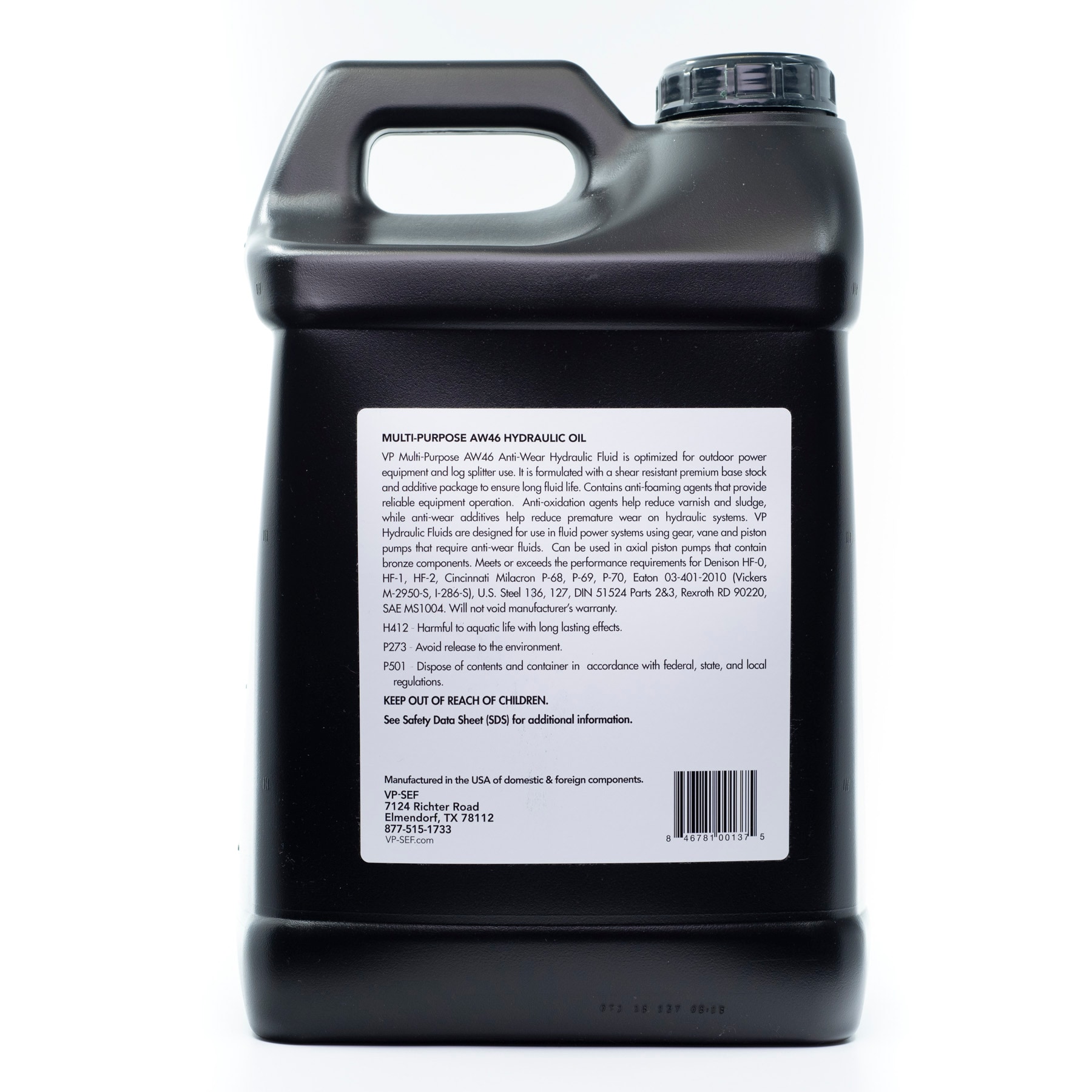VP Racing Fuels 2.5-Gallons Aw-46 Hydraulic Oil in the Hydraulic
