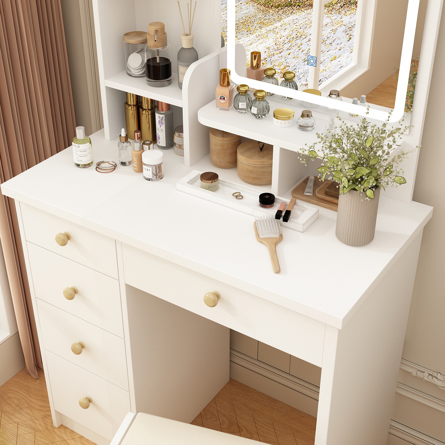 Vanity Table with drawers - Dania Furniture
