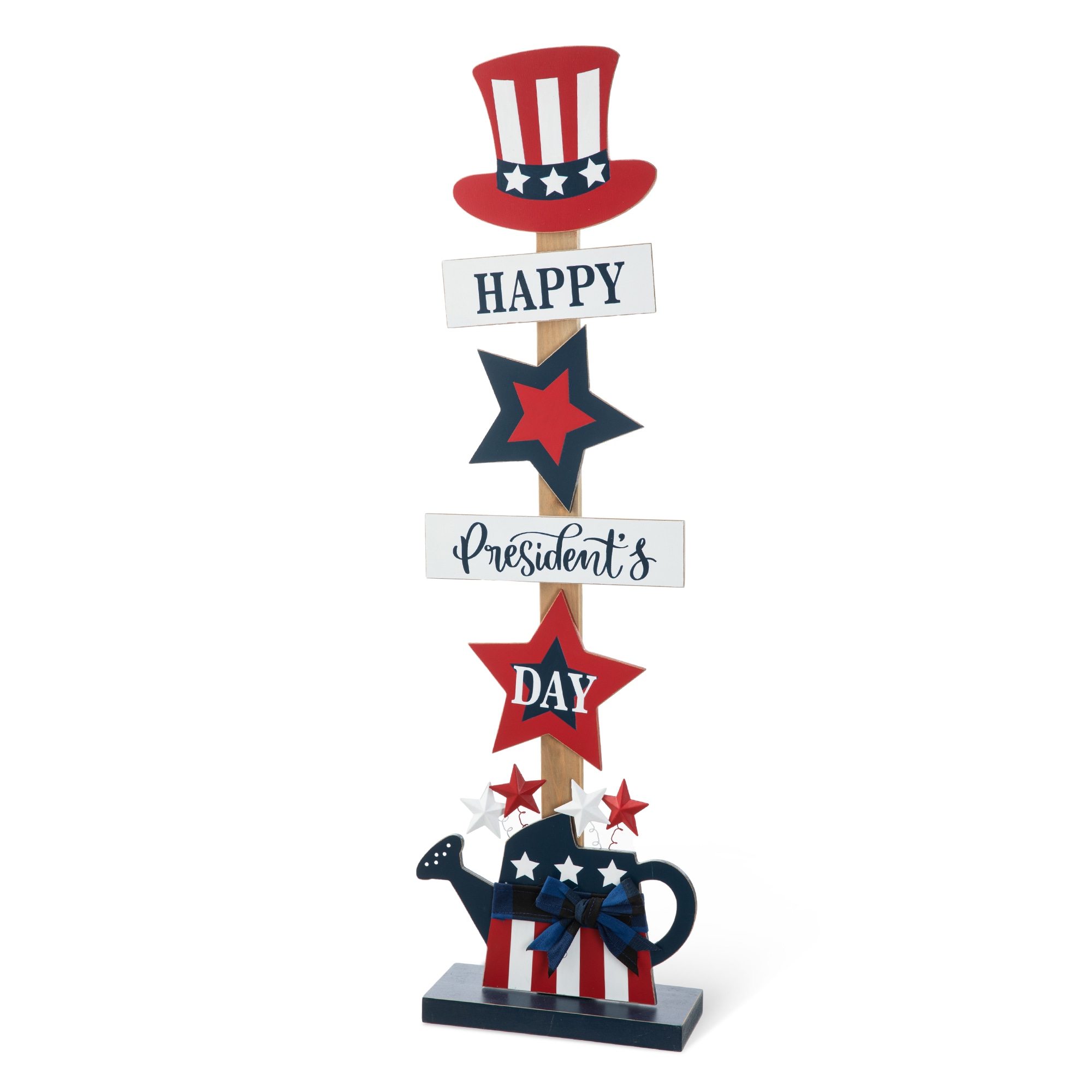 Glitzhome 2015600014 35.75-in H Fourth of July Free standing decoration