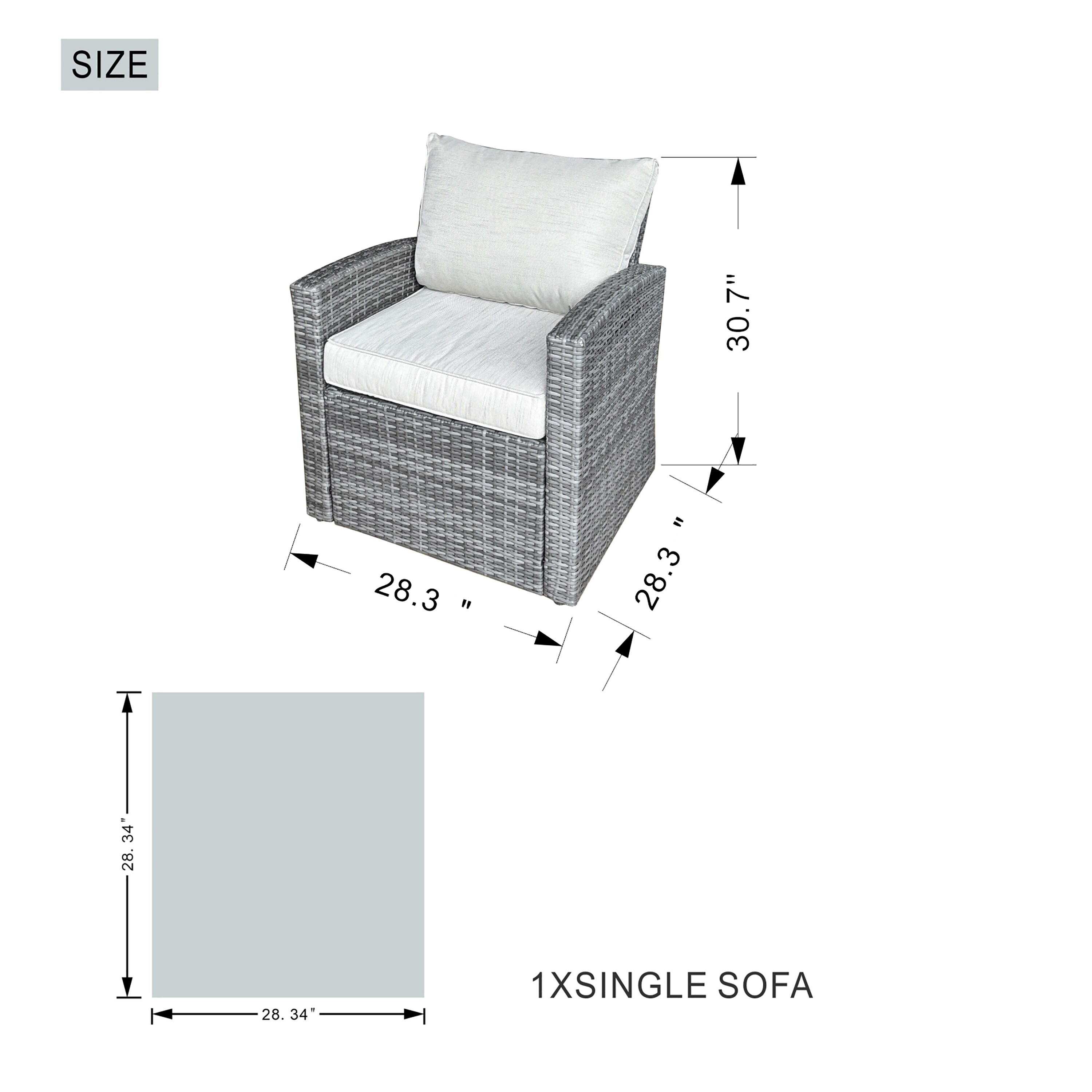 Moda Furnishings G3R-1403B-GR Patio-Conversation-Sets - View #11