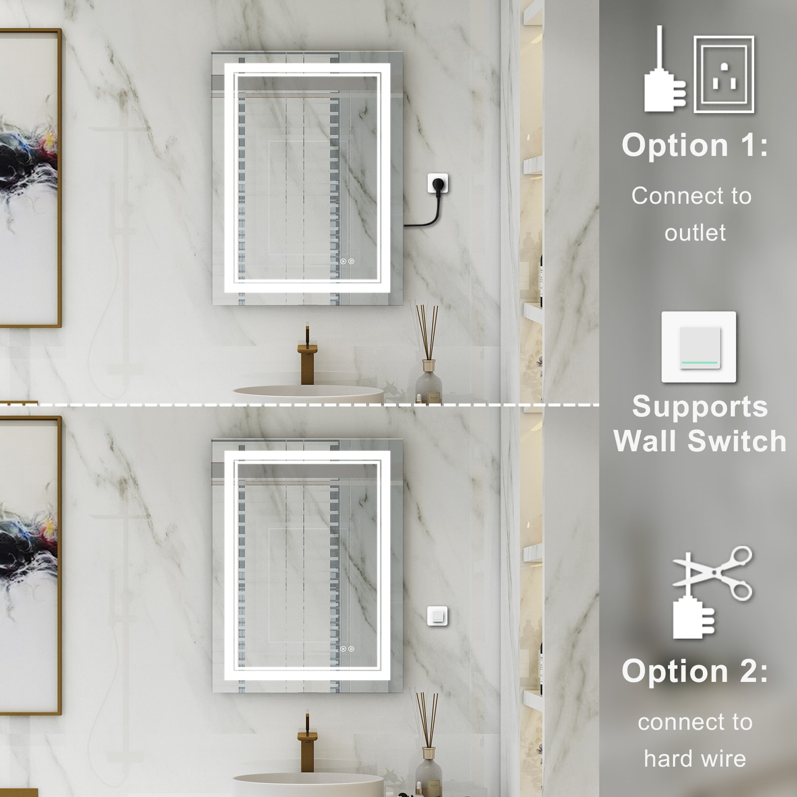 WELLFOR W2MRL2432 Framed-Bath-Mirrors - View #10