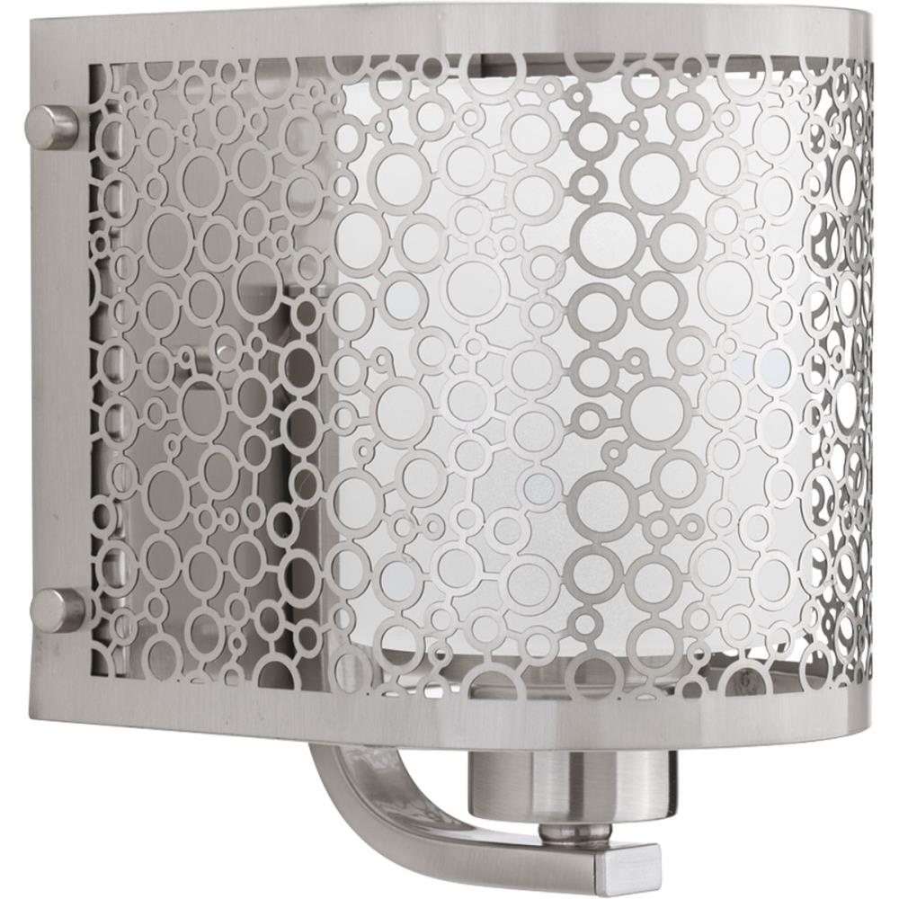 Progress Lighting P2161-09 Mingle 1-Light Brushed Nickel Transitional Vanity Light