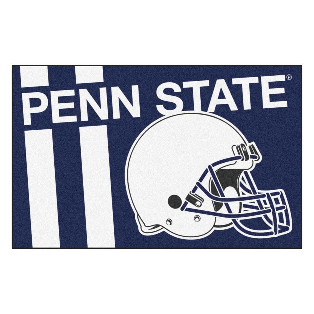 FANMATS SMU Mustangs 1-1/2-ft x 2-1/2-ft Blue Rectangular Indoor Door Mat