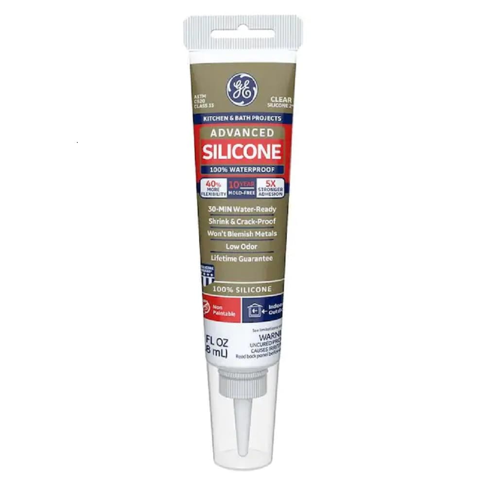 GE 800680 1-pint Multi-use Clear Unsanded Silicone Caulk