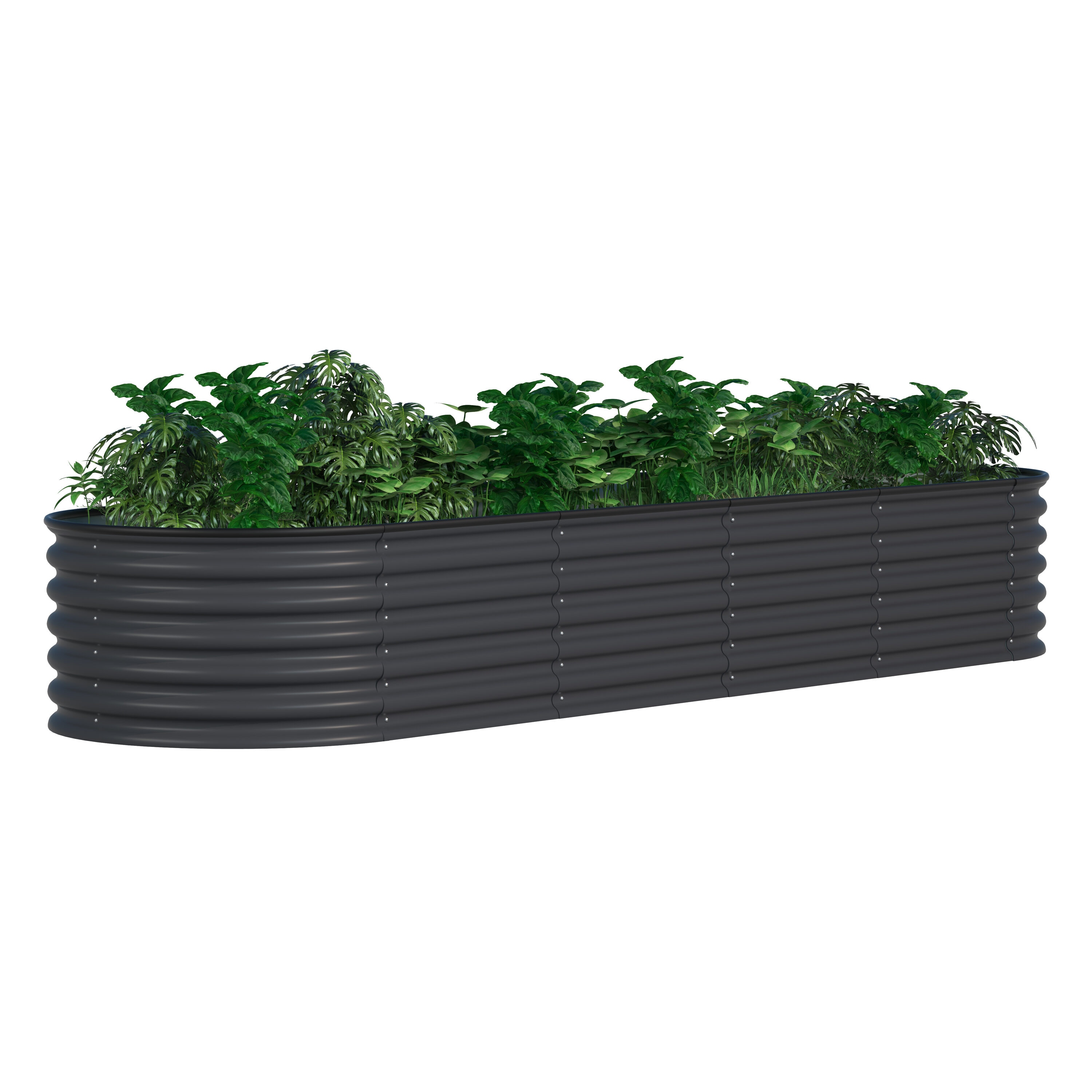 Best Choice Products 8x2x2ft Metal Raised Garden Bed, Oval Outdoor