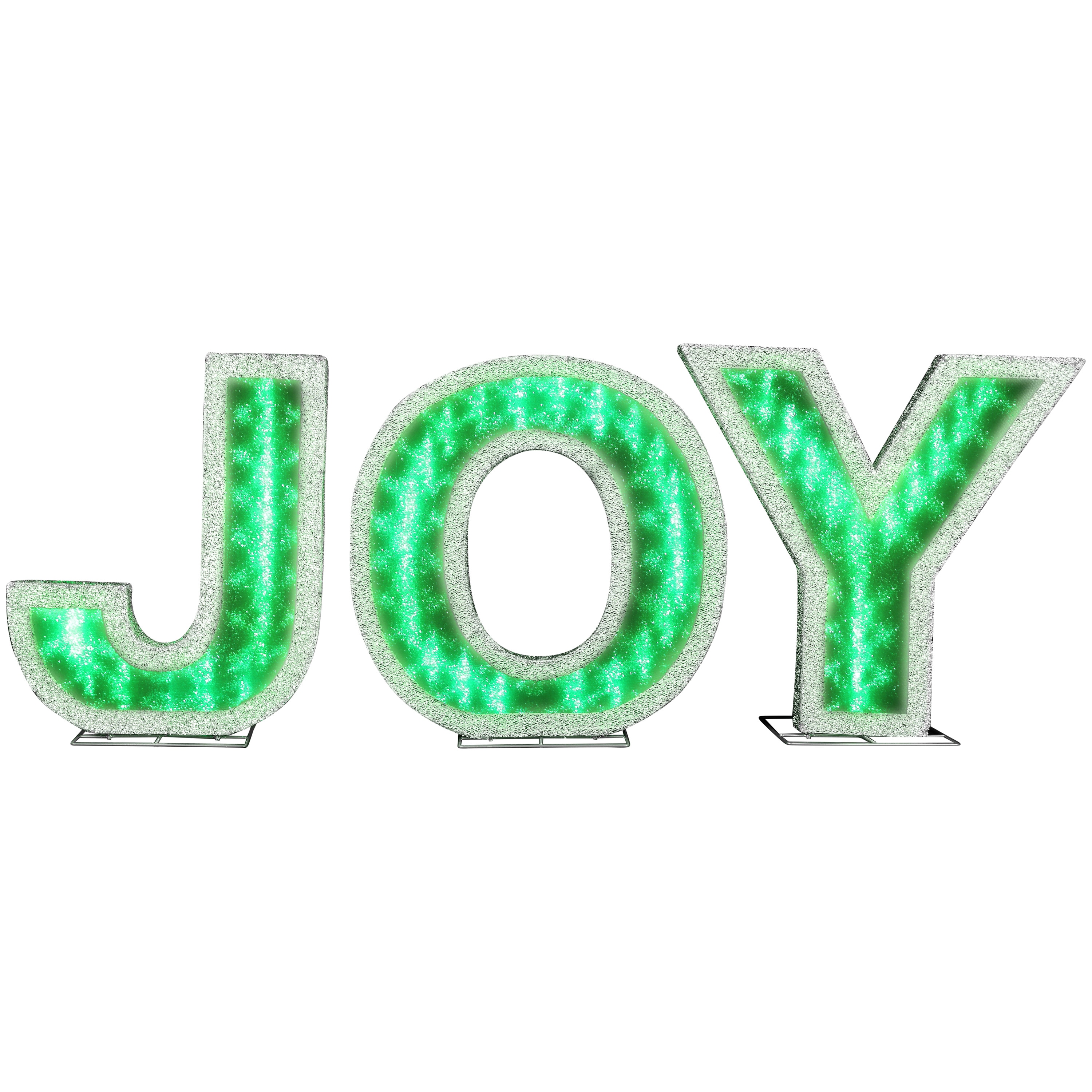 Holiday Living 39658 1.5 Joy Sculpture with Multicolor LED Lights