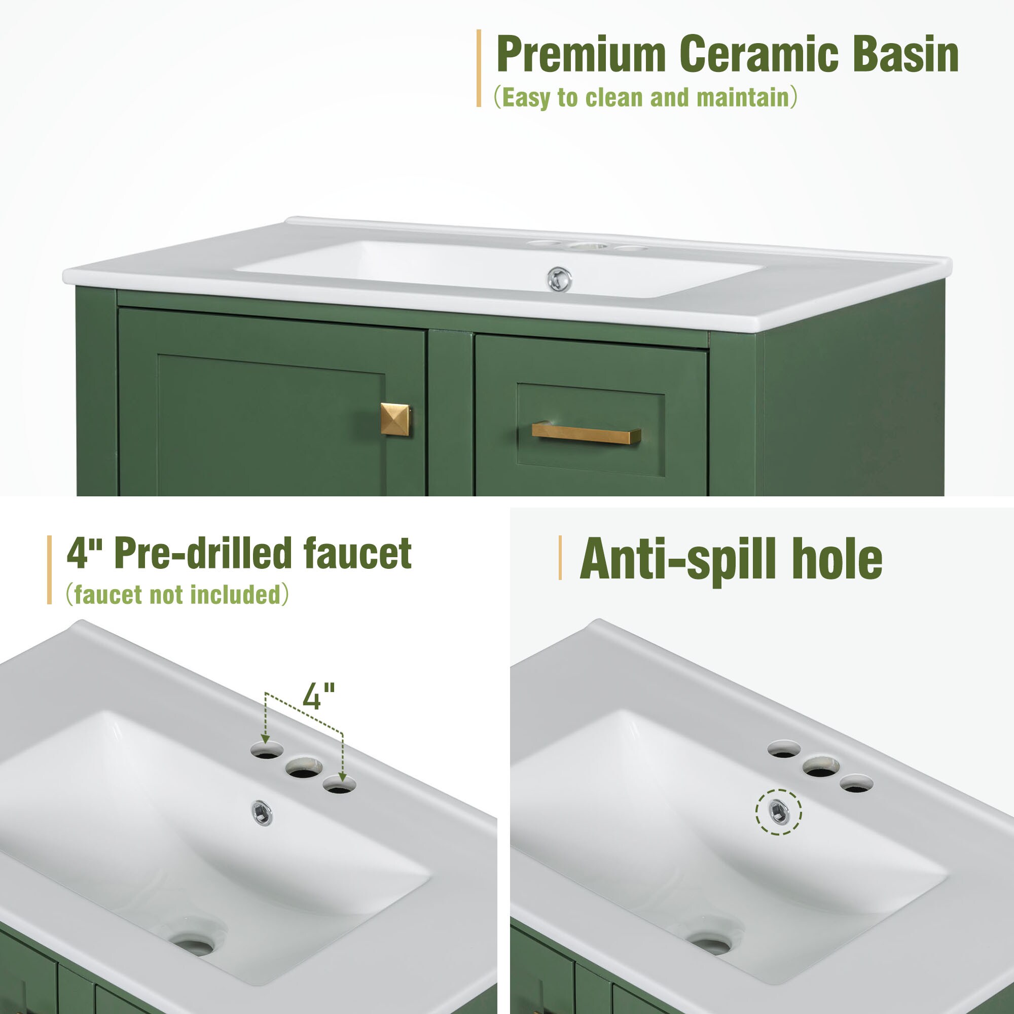 Forclover MONMVS-10GN Bath-Vanity-Combo - View #4