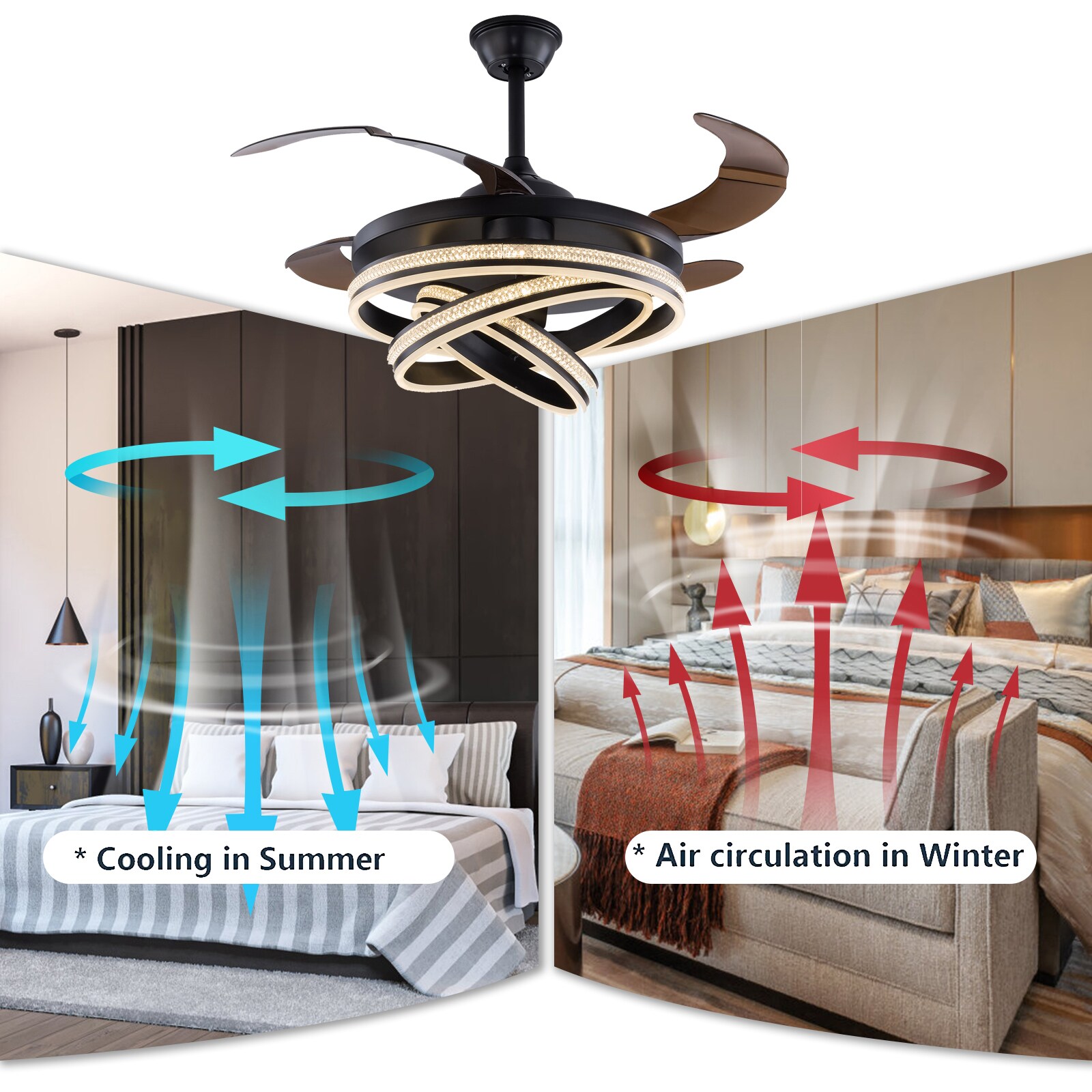 Oukaning JZUCOD3G99HCX Ceiling-Fans - View #3