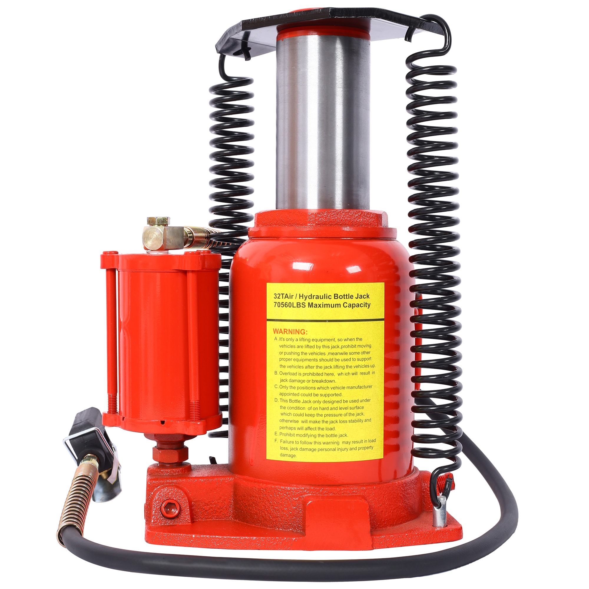 Gaierptone - Red 32-Ton Steel Air/Hydraulic Bottle jack