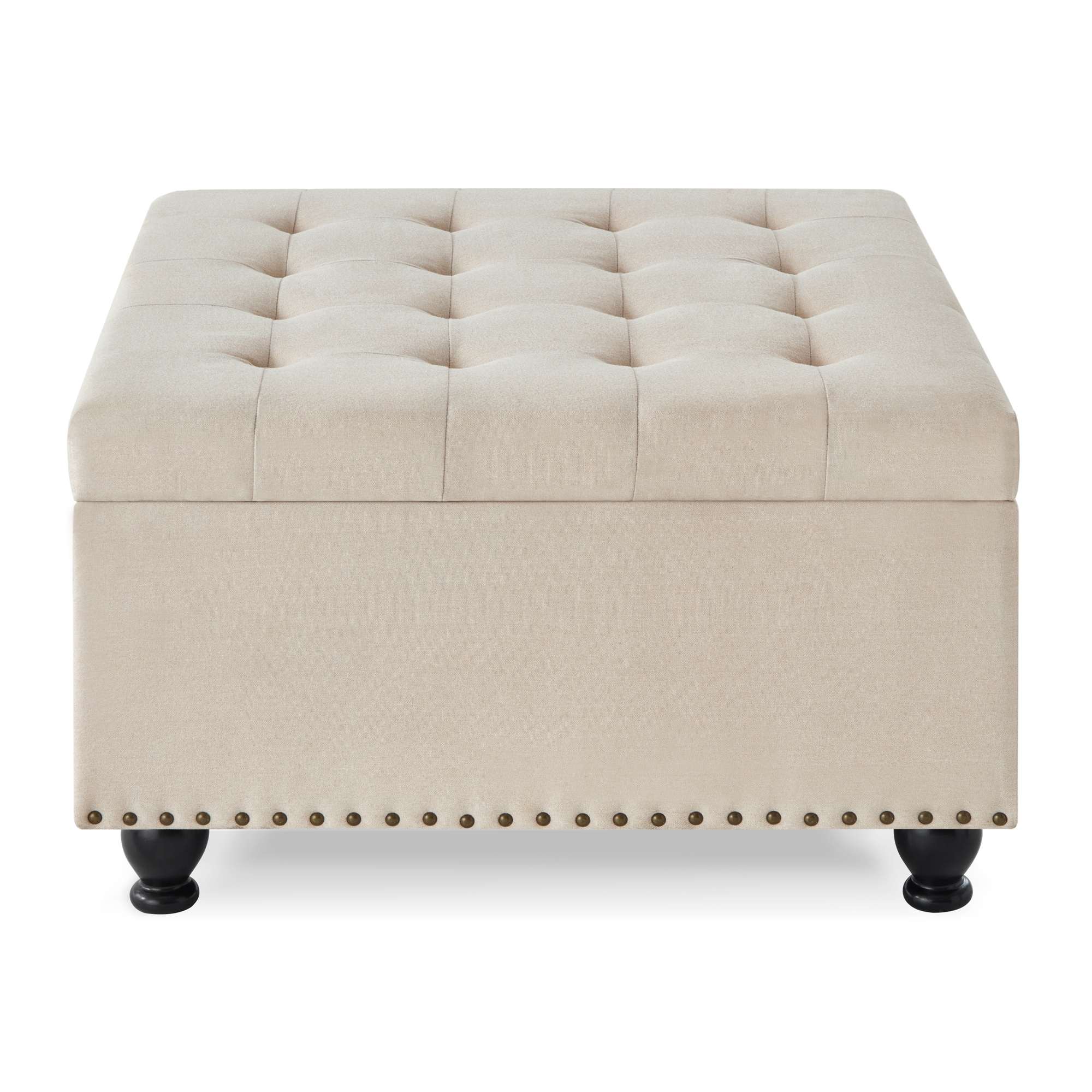 Bybafun YD3800047 Rustic Beige Storage Ottoman
