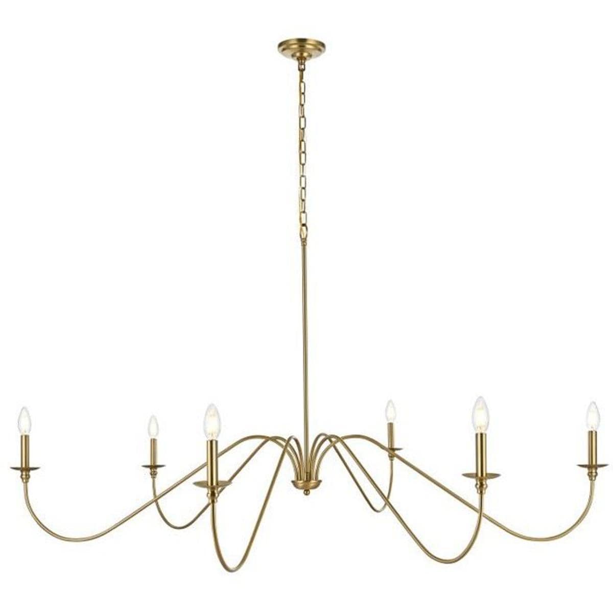 Elegant Lighting 2626886 Living District LD5056D60SG Rohan Chandelier Satin Gold