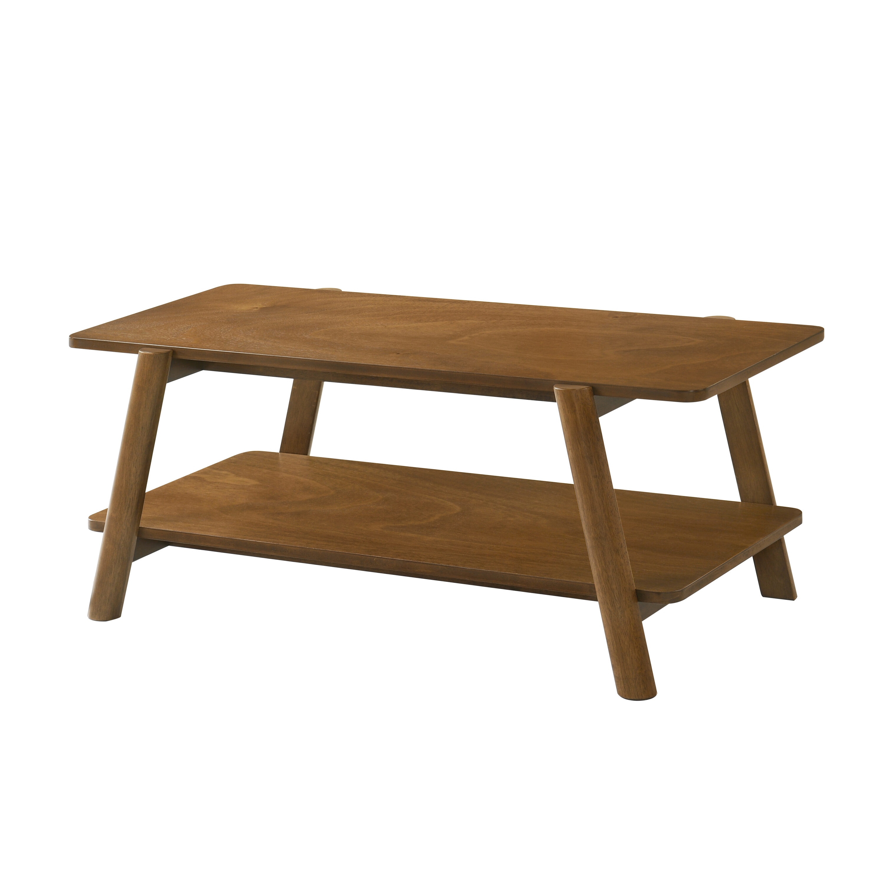 Siavonce XH84956 Brown Rubberwood MDF Modern Coffee Table