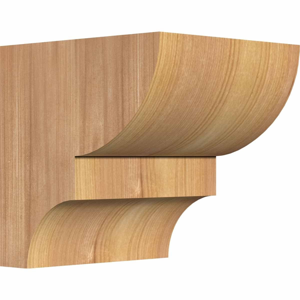 Ekena Millwork COR06X06X06RID00SWR 5.5-in x 6-in x 6-in Ridgewood Unfinished Western red cedar Wood Paintable/Stainable Corbel