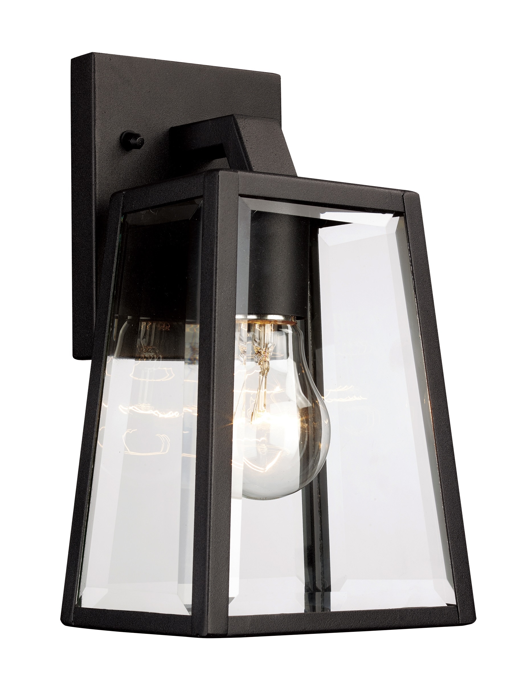 Trans Globe 50210 BK Obsidian 1 -Light 10-in H Black Hardwired Outdoor Wall Light