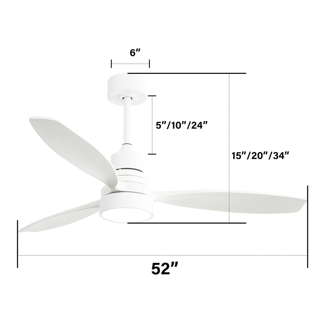 Sofucor LS-52K076-WH-WH-60 Ceiling-Fans - View #9