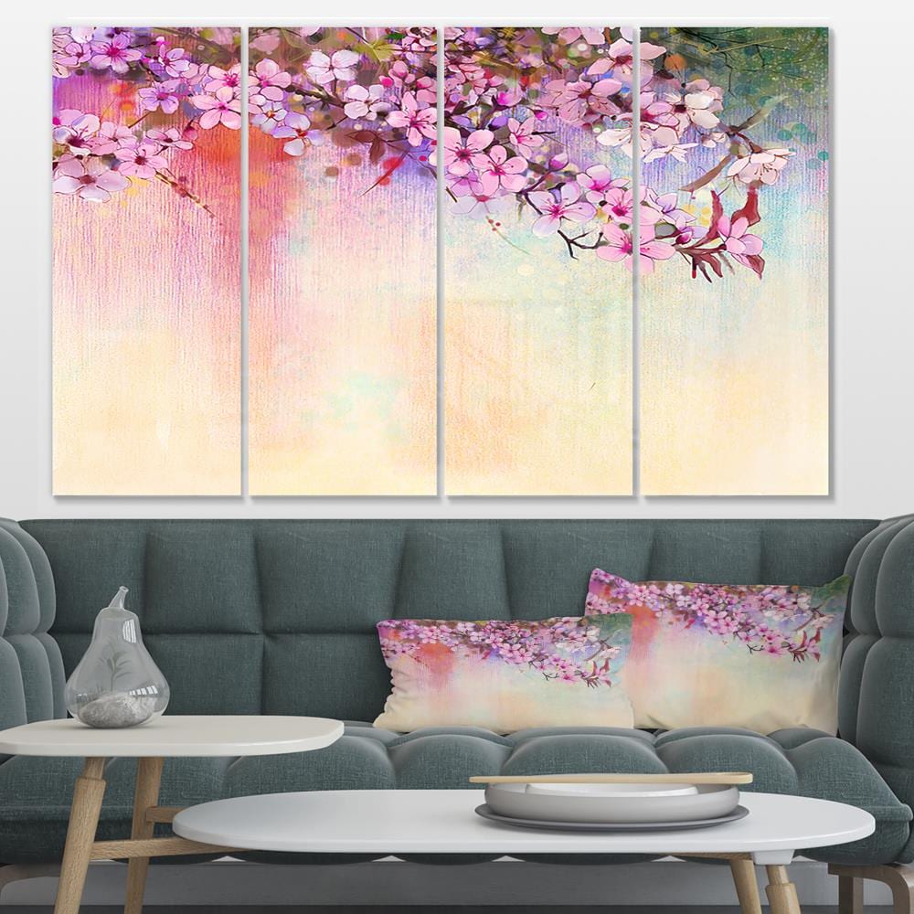 Designart 28-in H x 48-in W Floral Metal Print in the Wall Art ...