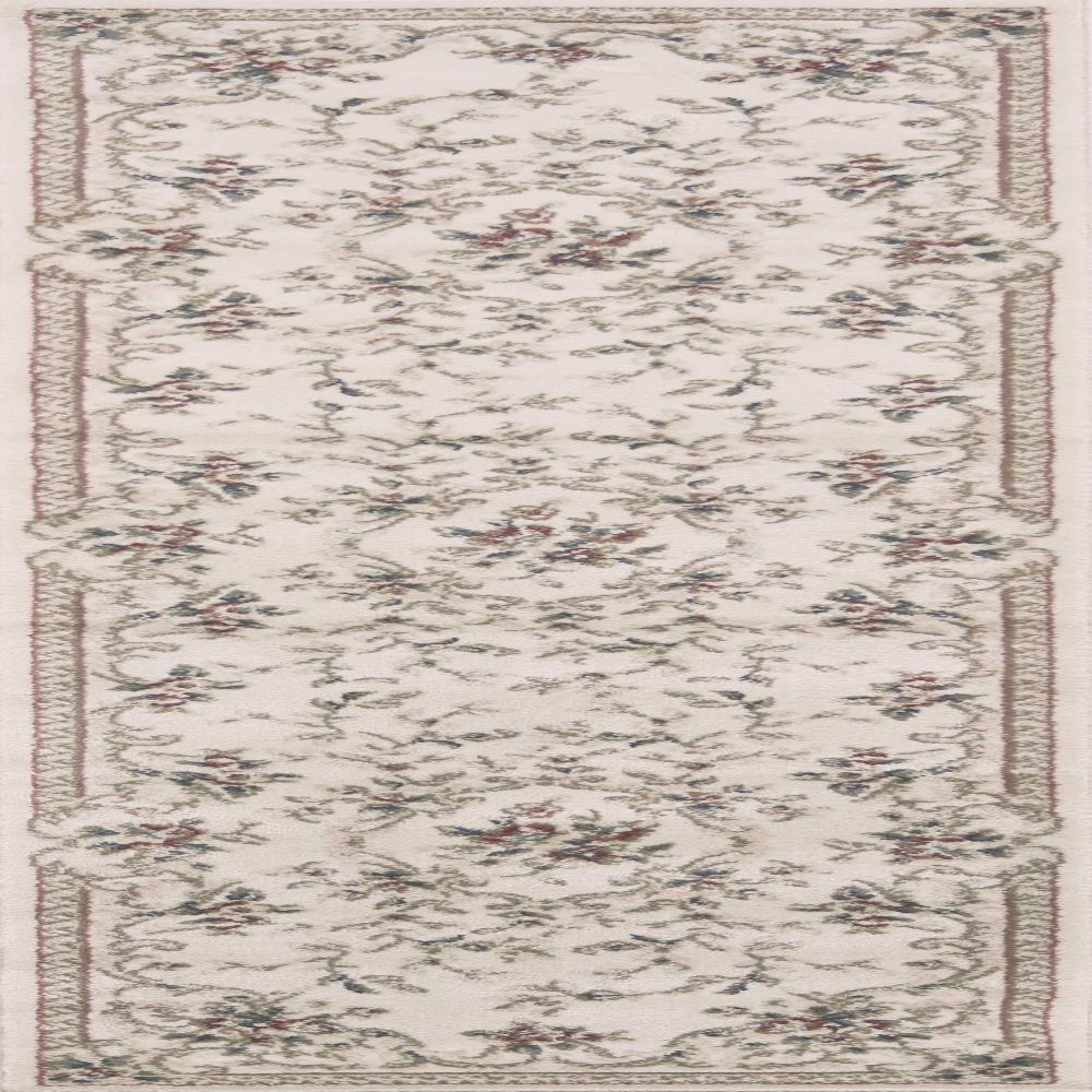 HomeRoots 353435 Bernadette 2 x 7 (ft) Polypropylene Ivory Rectangular Indoor Border Runner rug