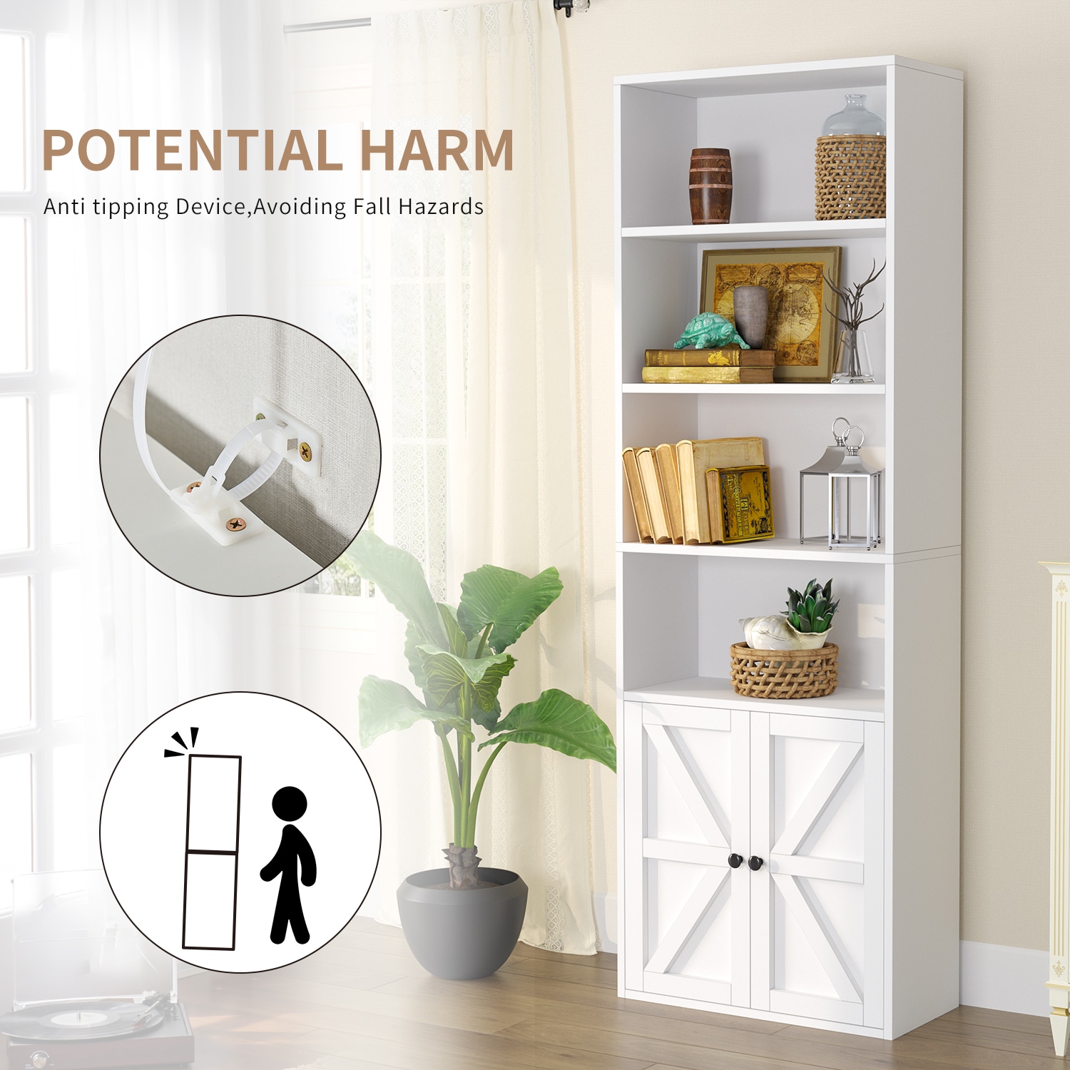 AOXUN H14029WH bookcases - View #4