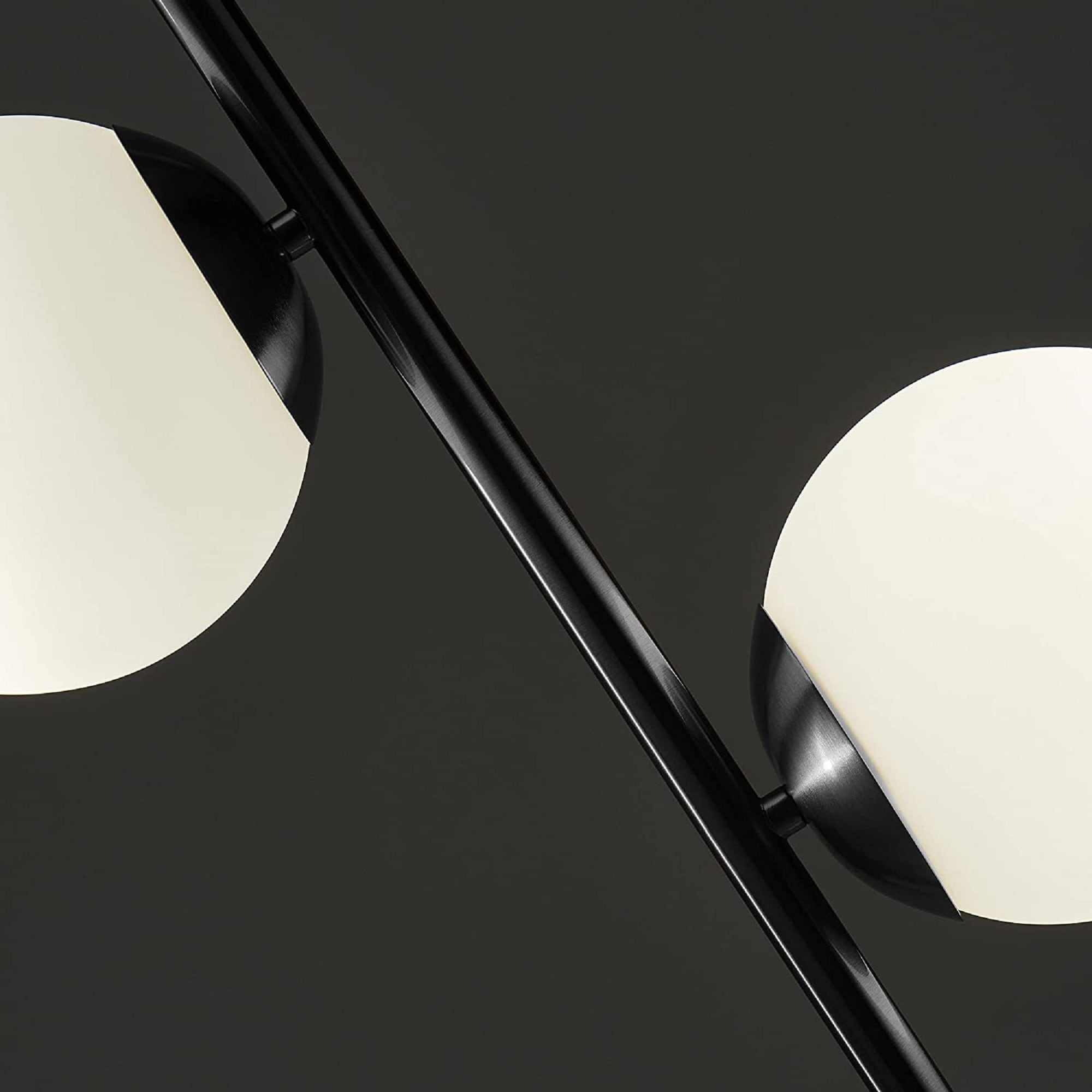 Brightech Sphere Kids 65" Black LED Floor Lamp with Frosted Globes