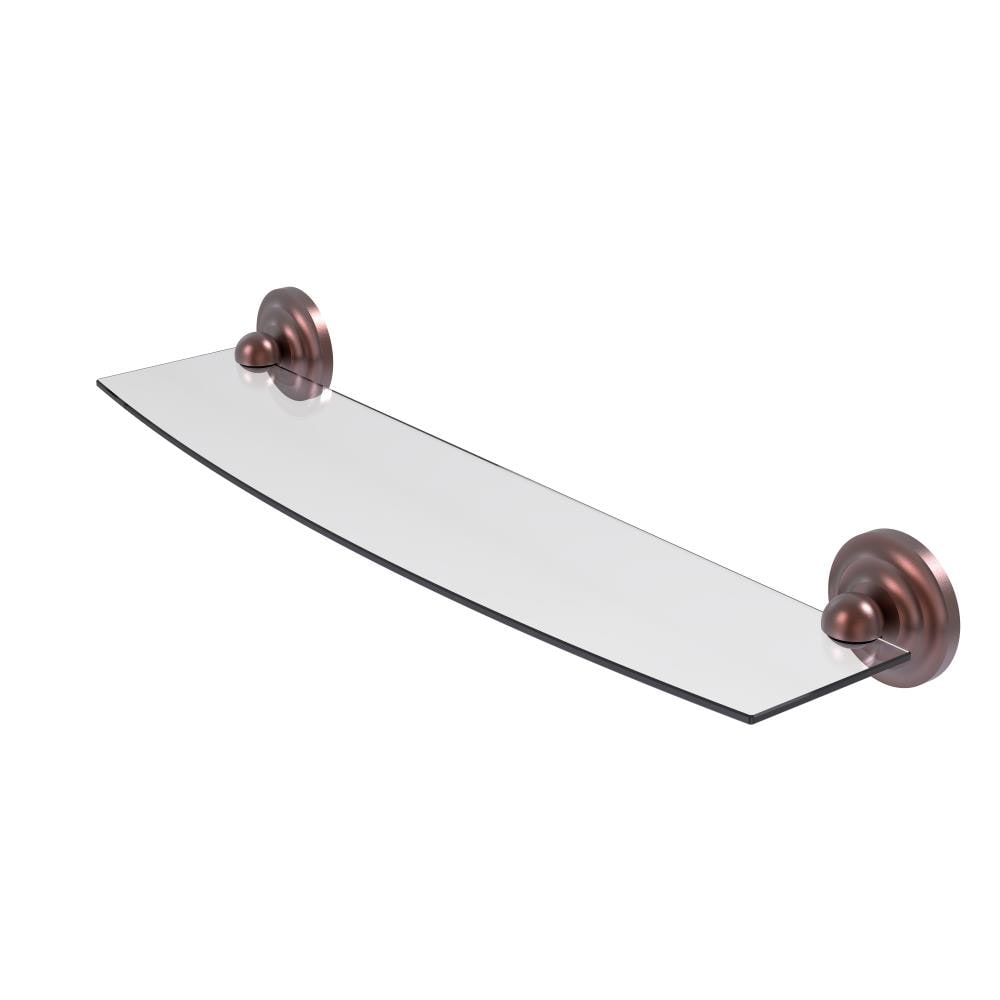 Allied Brass PQN-33/24-CA Prestige Que New Antique Copper Wall mount Bathroom Shelf ( 24-in x 3-in x 5-in )