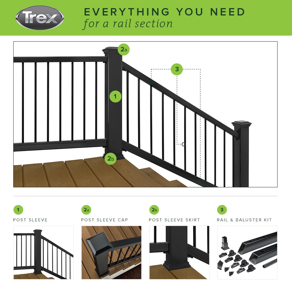 Trex Select® Classic Stair Rail & Baluster Kit in 6' x 36