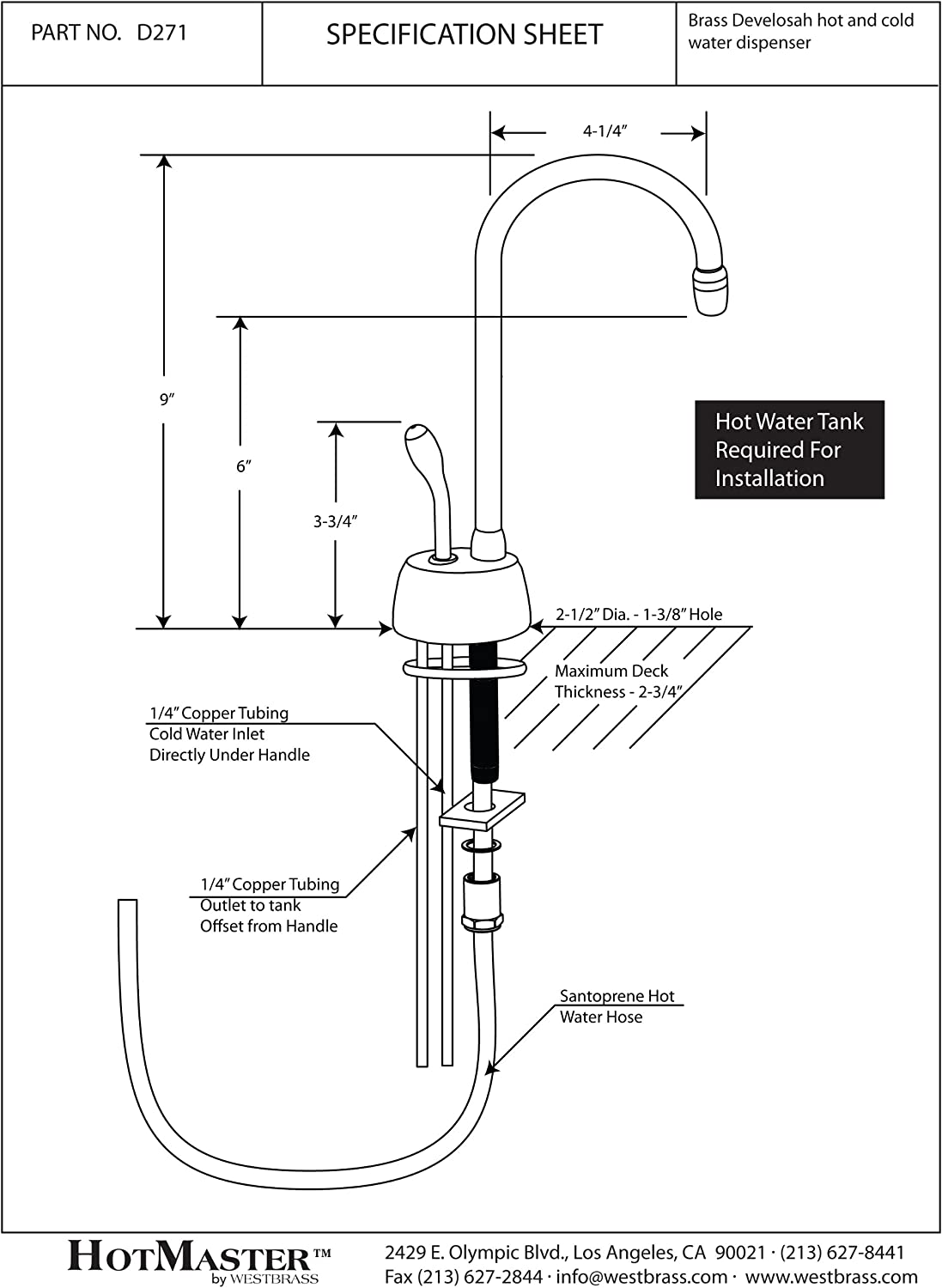 WESTBRASS D271-NL-07 Hot-Water-Dispensers - View #2