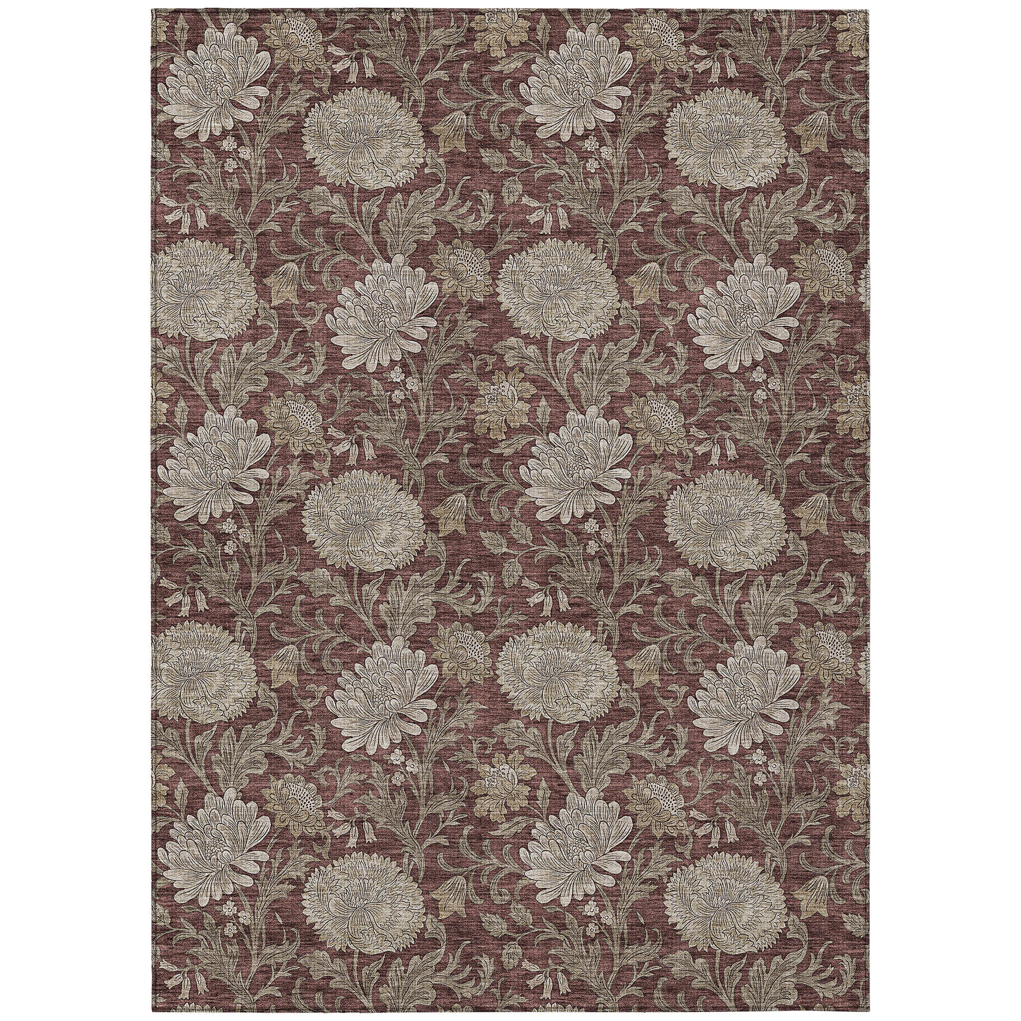 Addison Rugs ACN677MM8X10 Chantille ACN677MM 8 x 10 (ft) Polyester Merlot Rectangular Indoor/Outdoor Geometric Machine washable Area rug