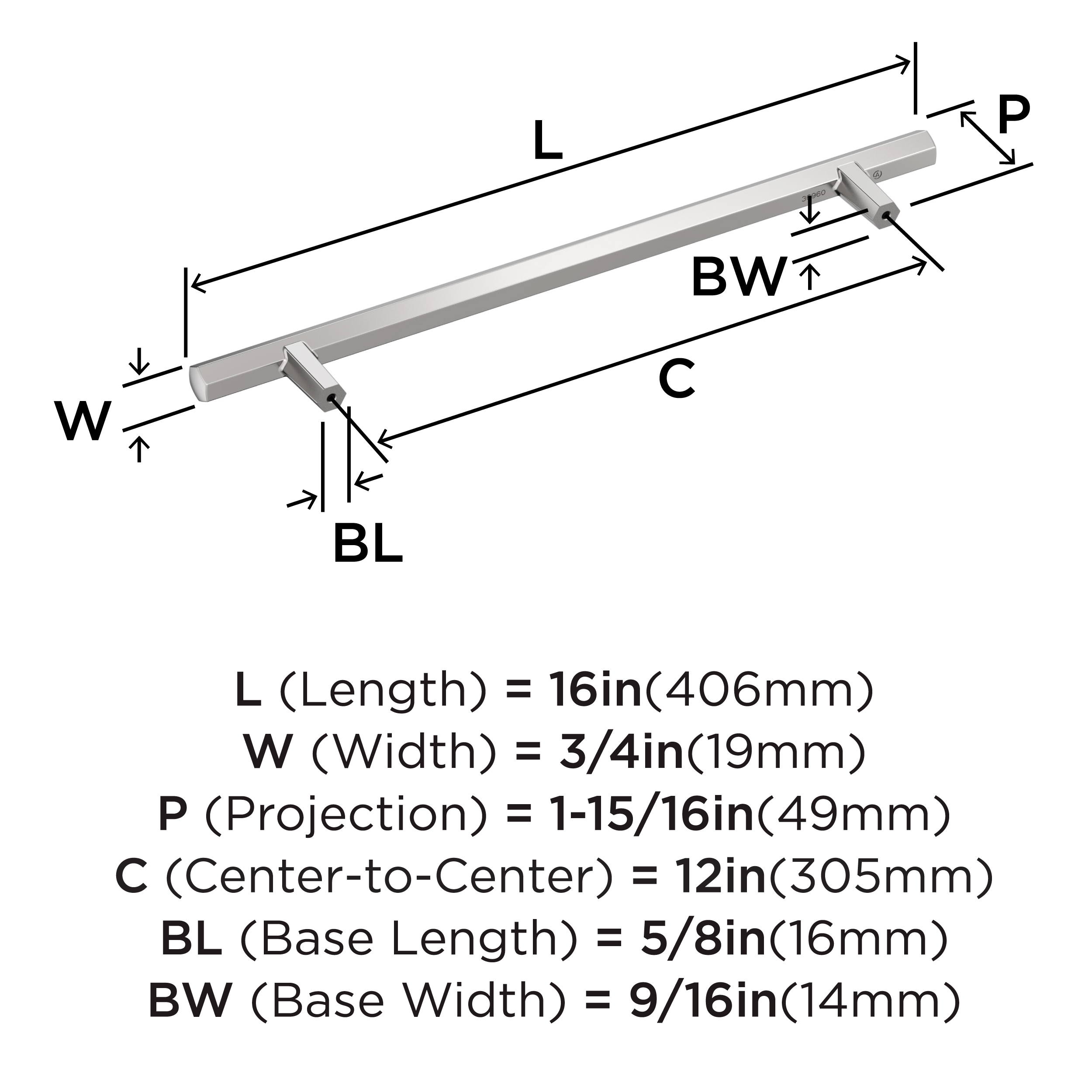 Amerock BP3696026 Cabinet-Pulls - View #3