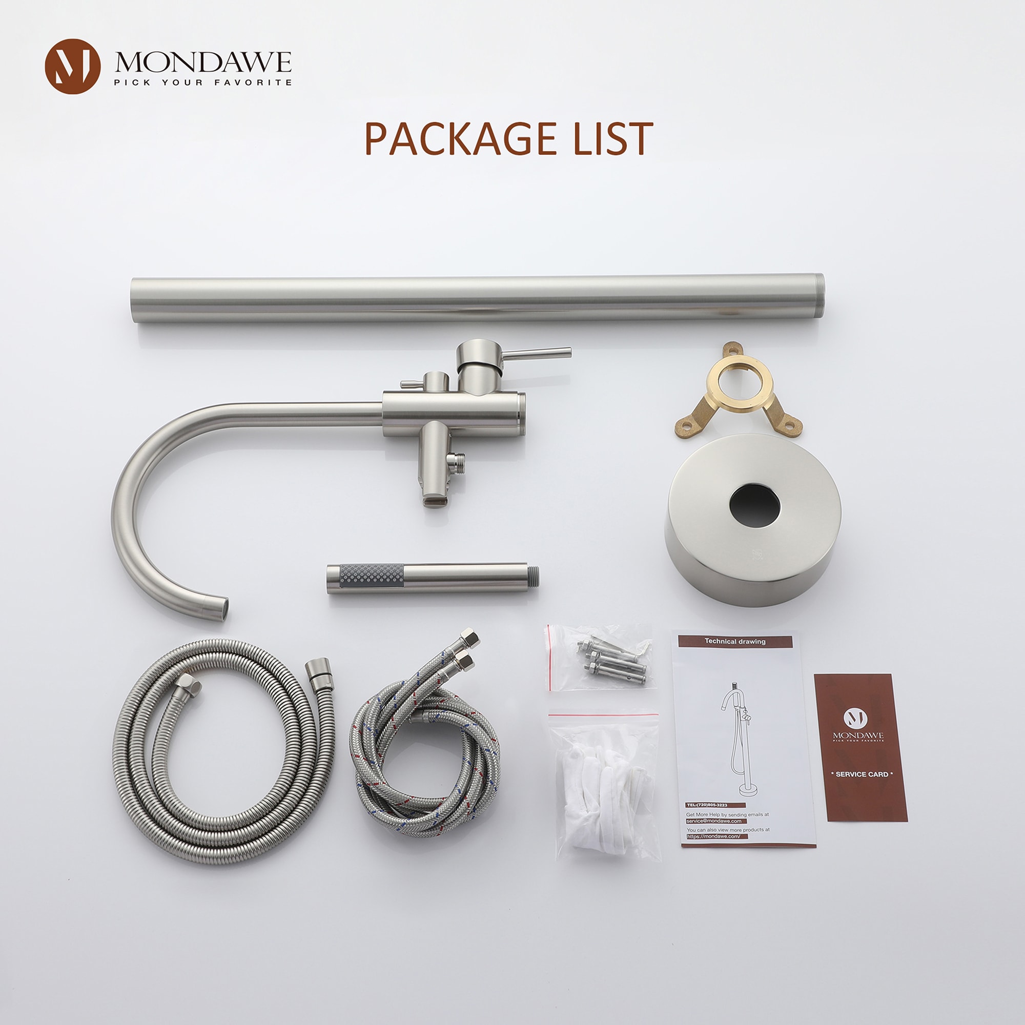 Mondawe AM-S123C-CH Roman-Tub-Faucets - View #13
